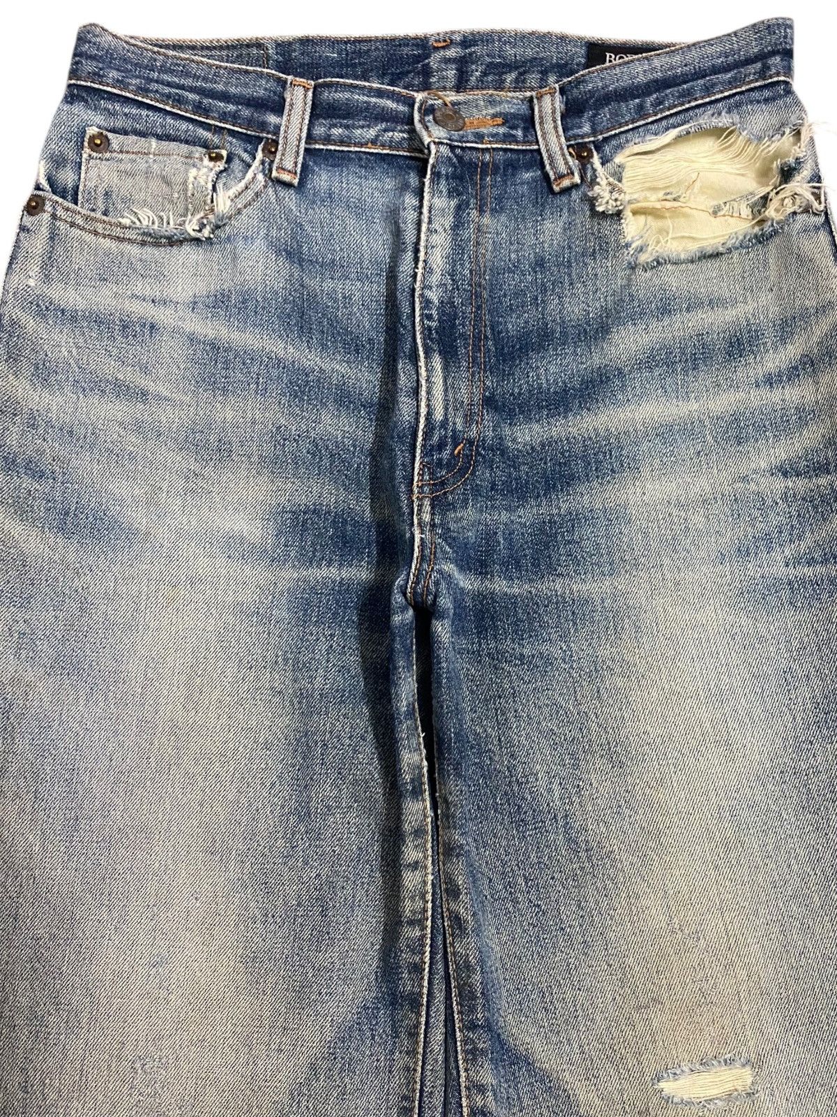 Vintage Vintage Bobson Japan Blue Wash Distressed Loose Jeans Size US 29 - 3 Thumbnail