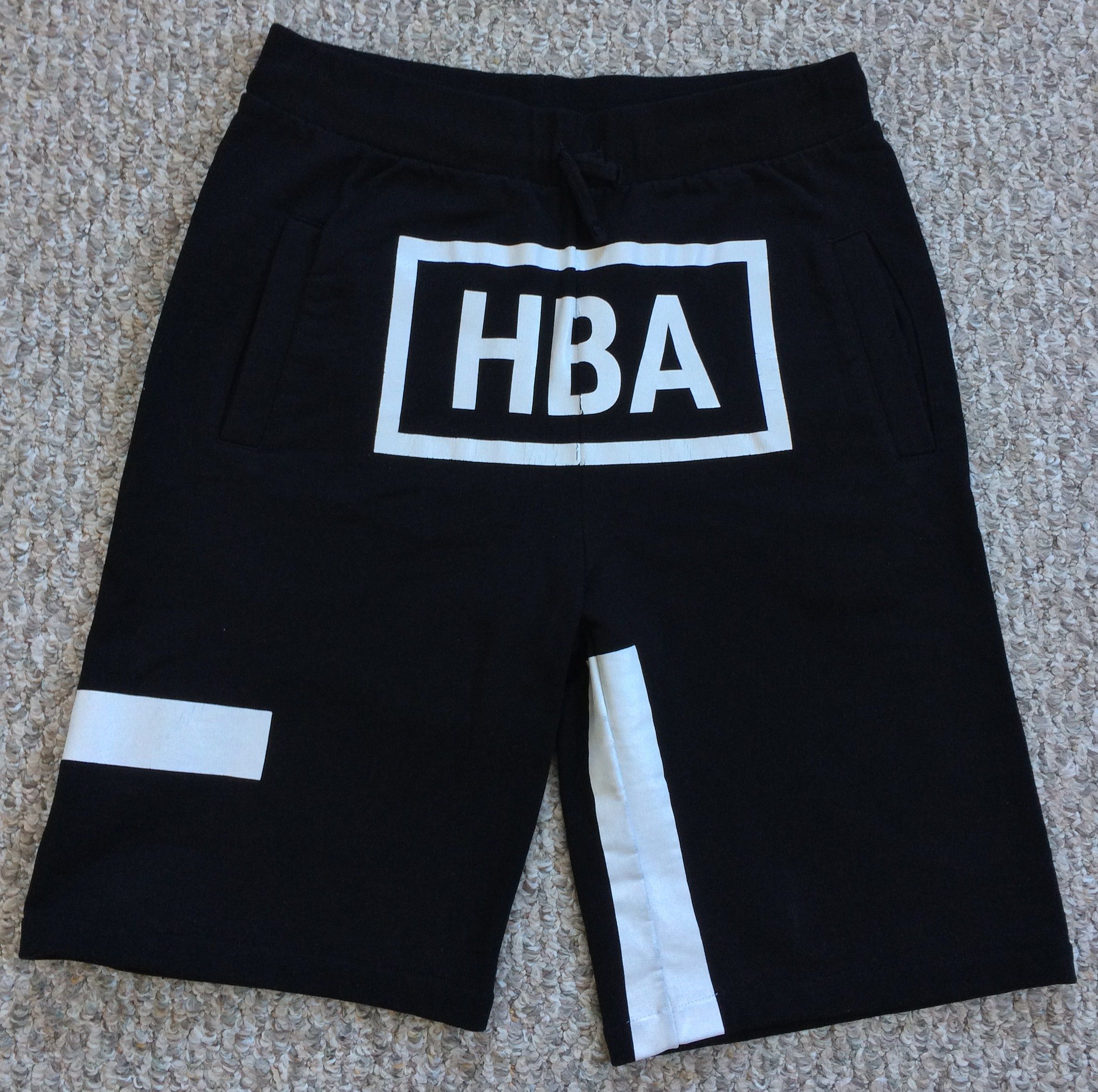 image of Hood By Air Logo Shorts in Black, Men's (Size 30)