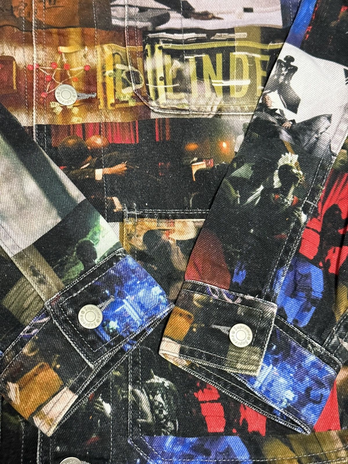 Supreme nas and DMX collage Denim Chore Coat Trucker Jacket Denim