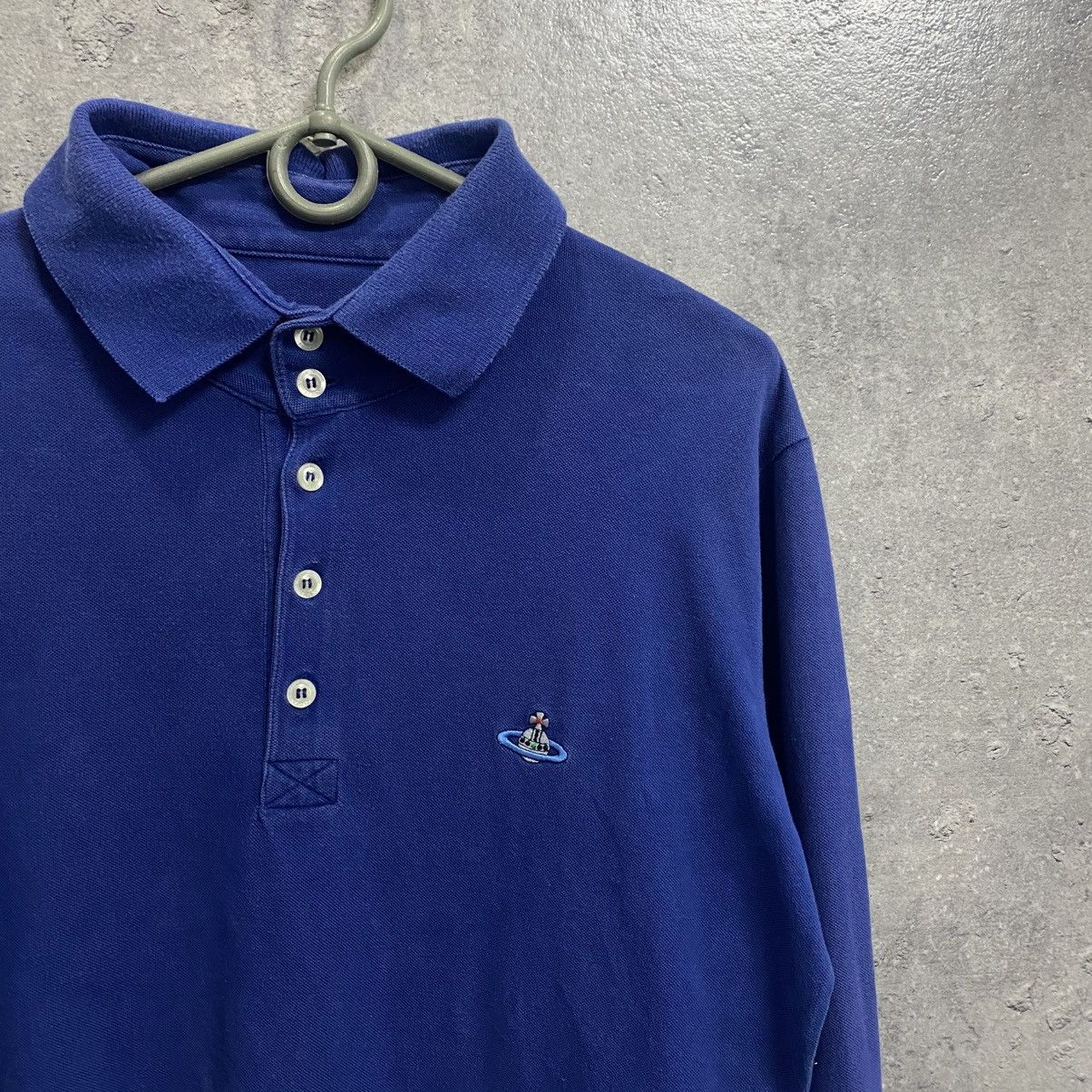 Vivienne Westwood VINTAGE VIVIENNE WESTWOOD POLO LONG SLEEVE BLUE Size US L / EU 52-54 / 3 - 3 Thumbnail
