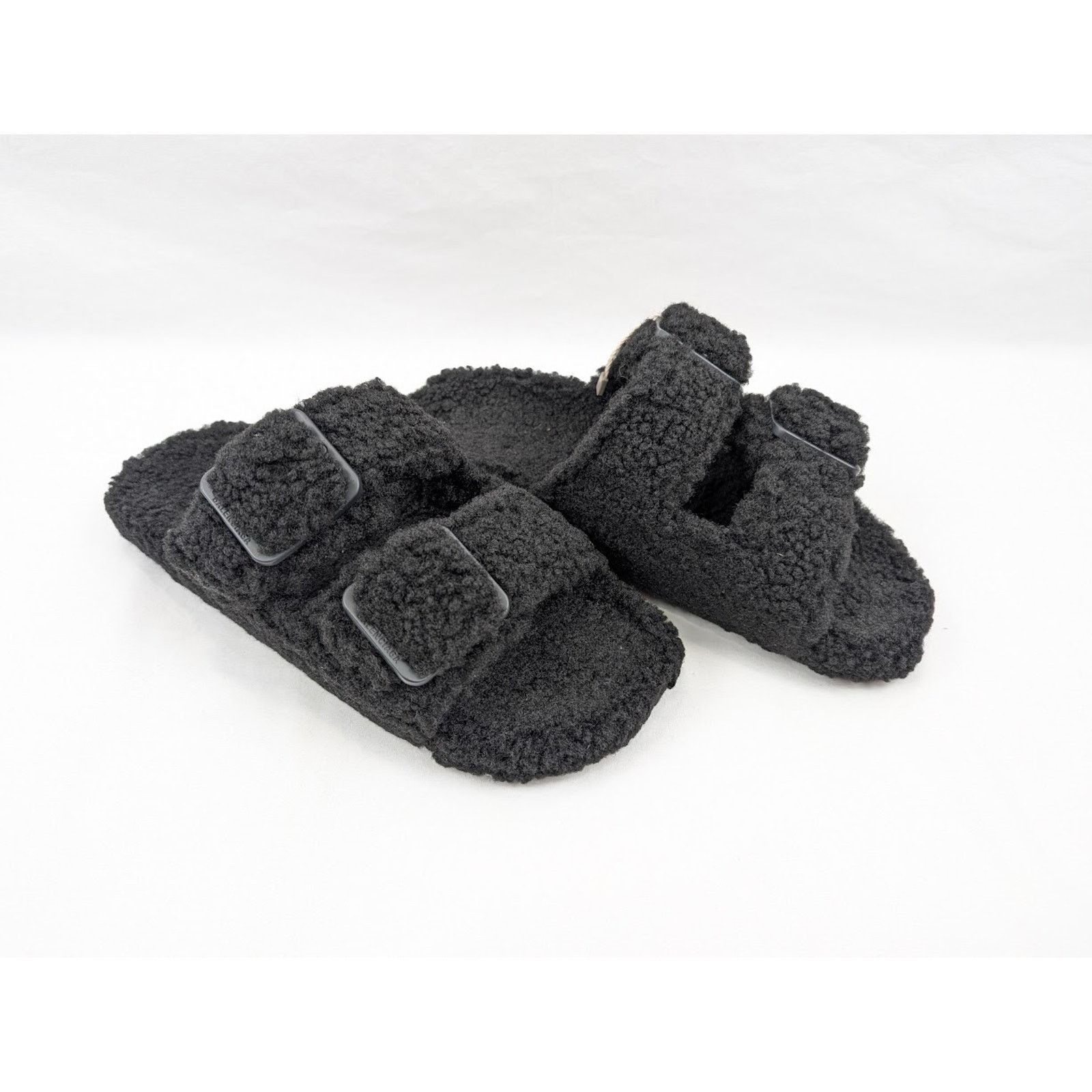 Balenciaga o1rshd1 Furry Shearling Mallorca Sandals in Black Size US 9 / EU 42 - 14 Thumbnail