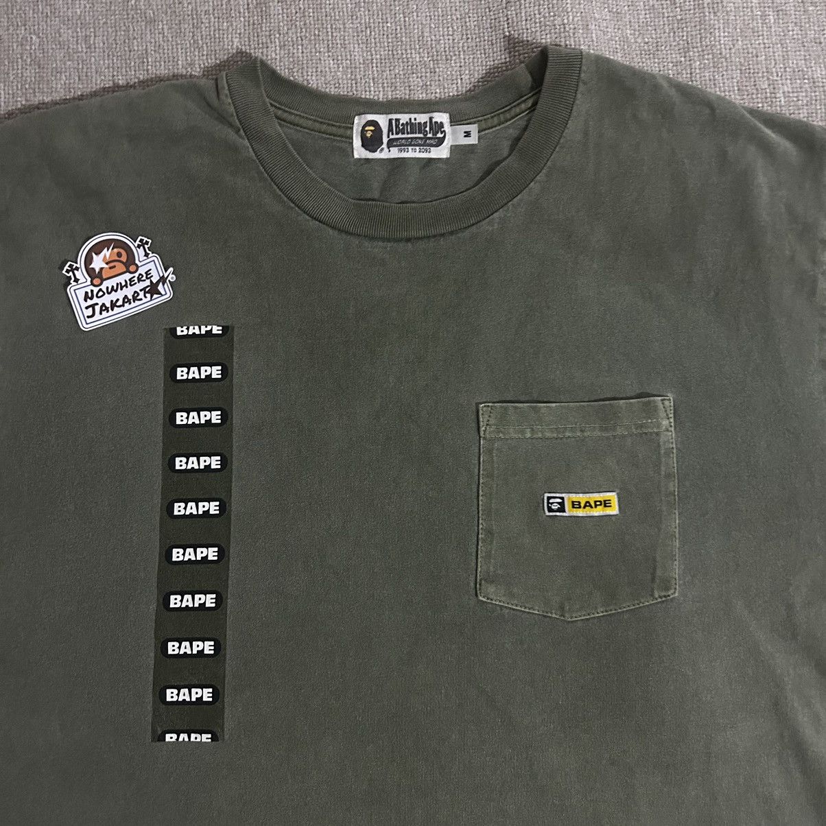 Bape Bape Text Tee Size US M / EU 48-50 / 2 - 2 Thumbnail