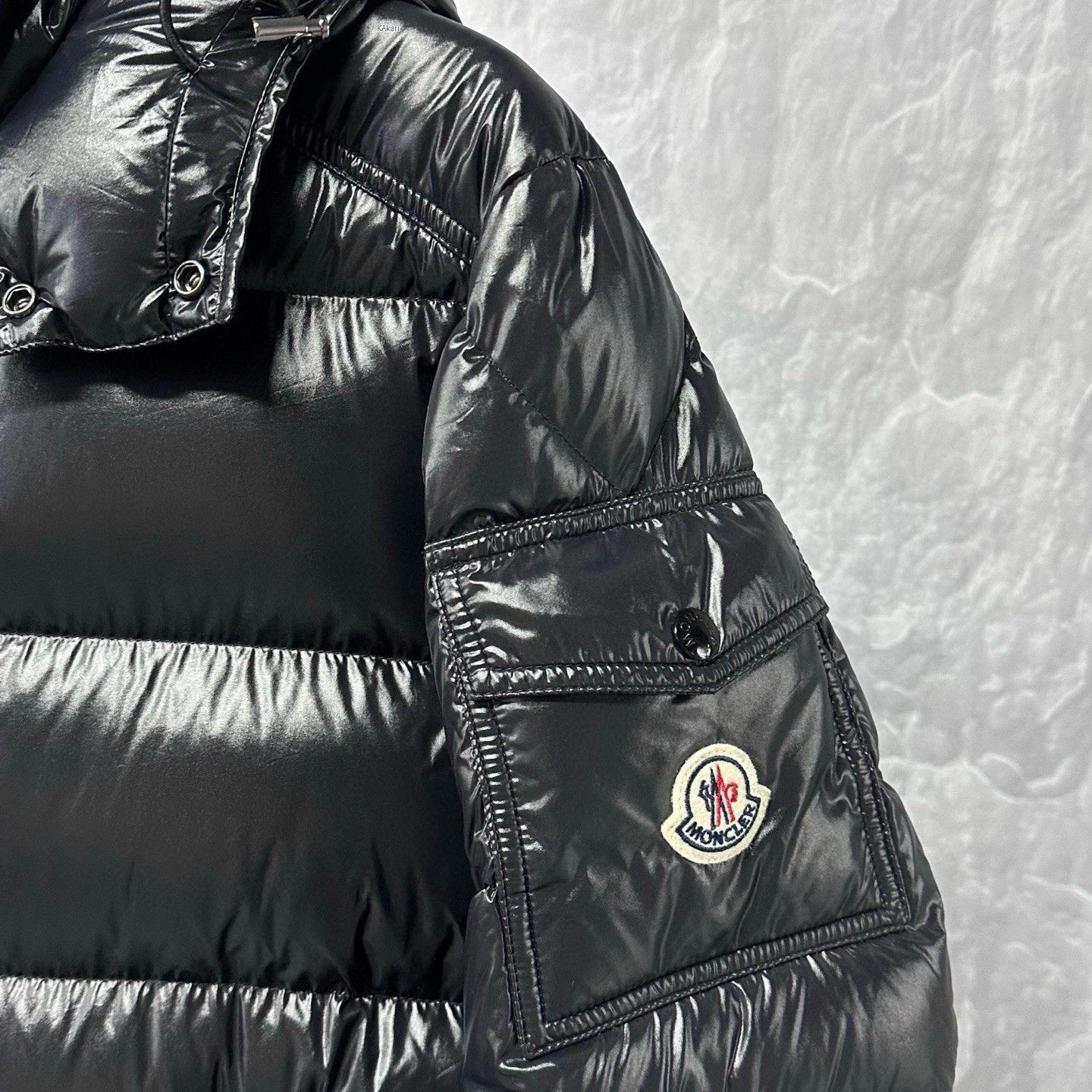 Moncler Moncler Maya Logo Shiny Hooded Down Jacket Size US XL / EU 56 / 4 - 3 Thumbnail
