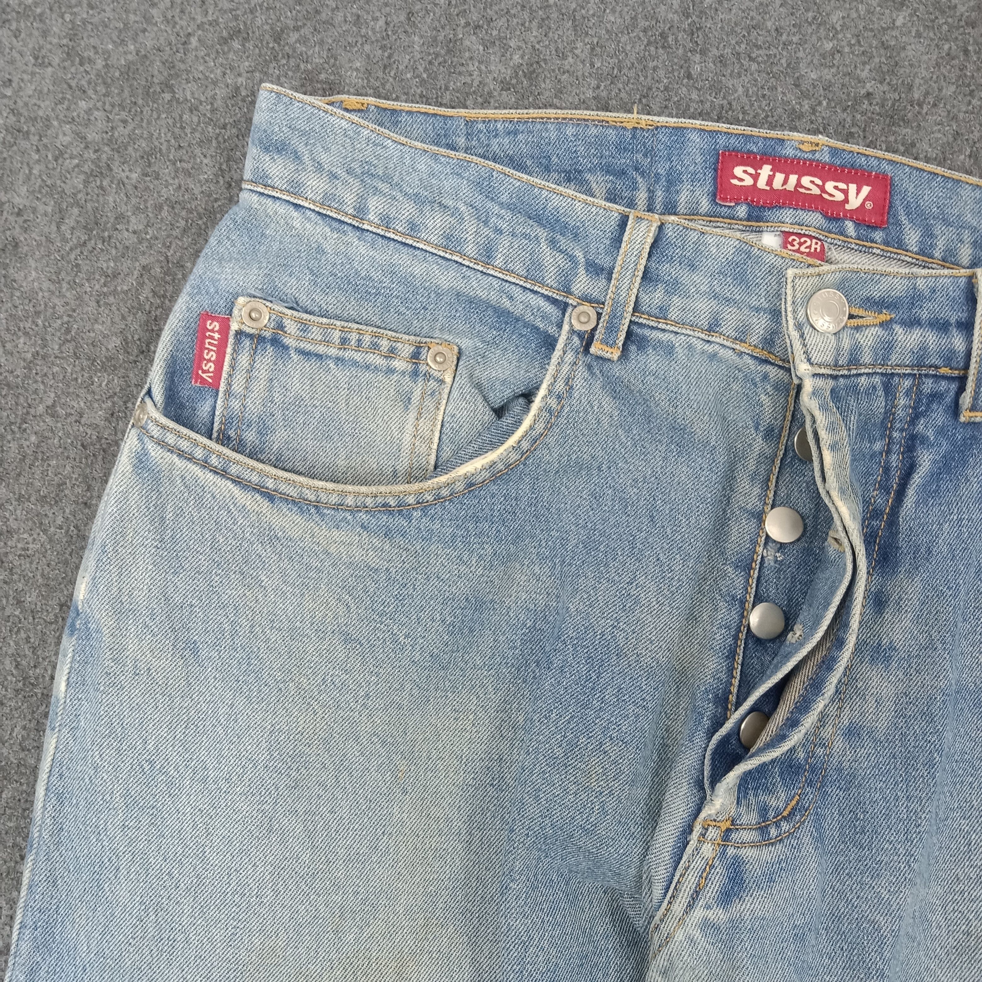 Japanese Brand × Stussy × Vintage Stussy American Streetwear Style Denim Jeans C217N28 Size US 32 / EU 48 - 7 Thumbnail