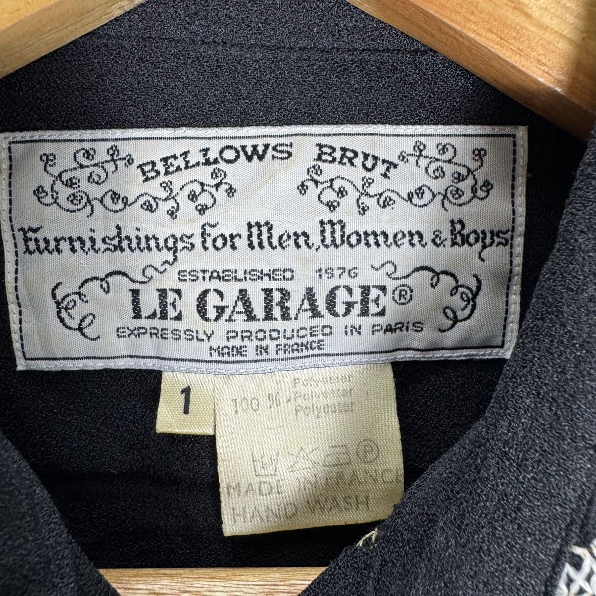 Vintage 🌟70s LE GARAGE BELLOWS BRUT BUTTON SHIRT Size M / US 6-8 / IT 42-44 - 9 Thumbnail