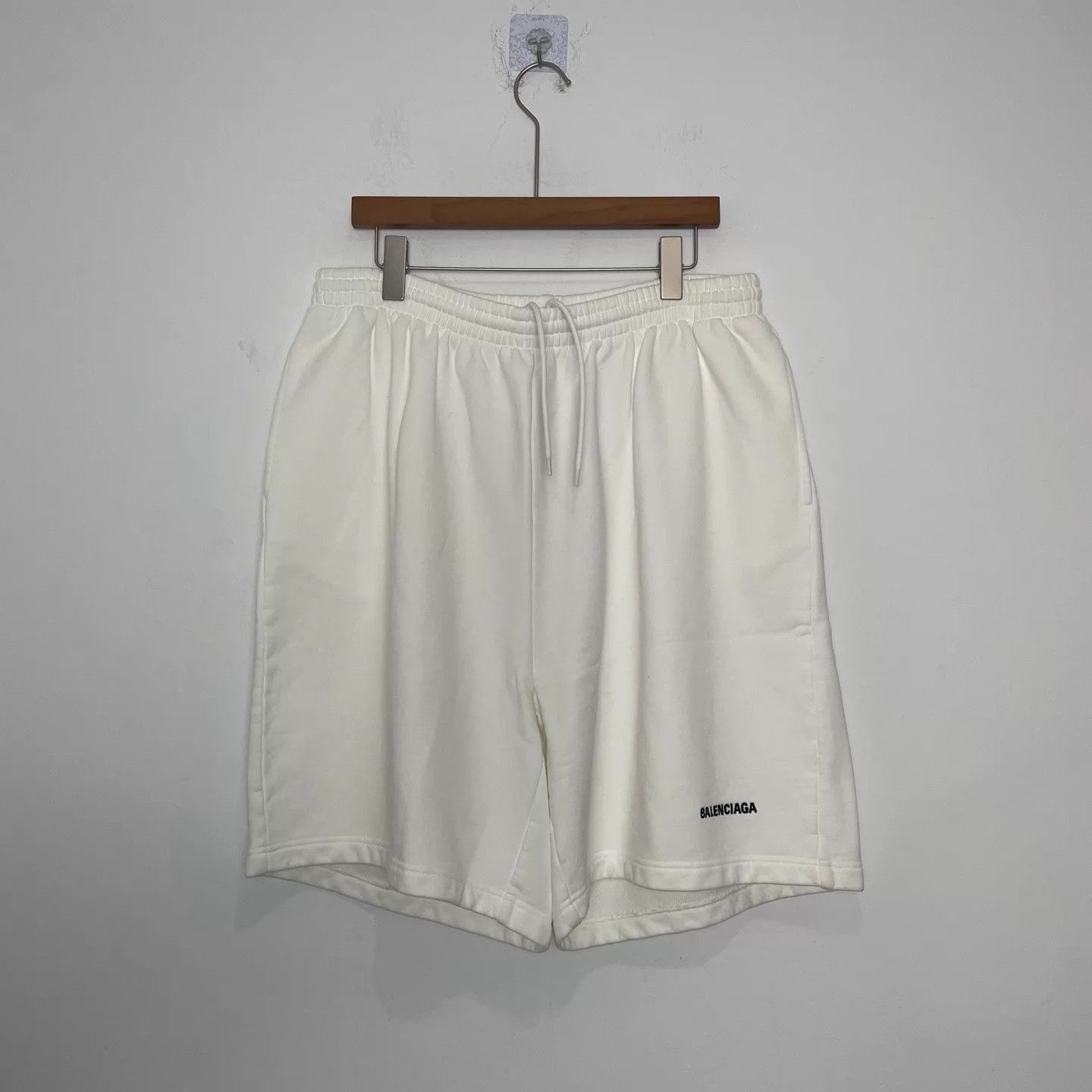 Balenciaga White Drawstring Waist Casual Shorts Size US 26 / EU 42 - 1 Thumbnail