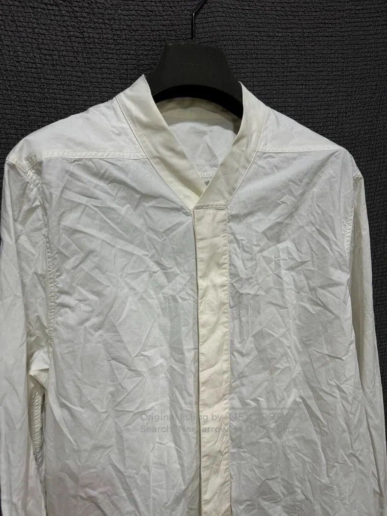 Rick Owens Rick Owens 15fw Collarless White Shirt . Size US L / EU 52-54 / 3 - 5 Thumbnail