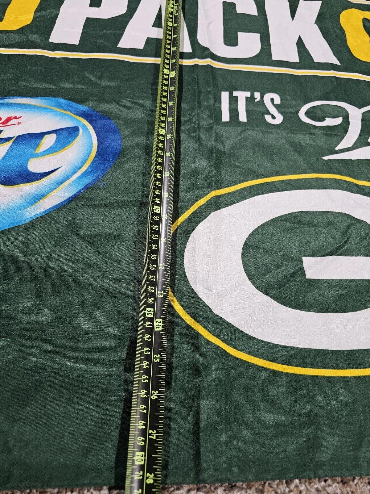 Designer 2012 Green Bay Packers “GO PACK GO It's Miller Time" Flag Size ONE SIZE - 3 Thumbnail