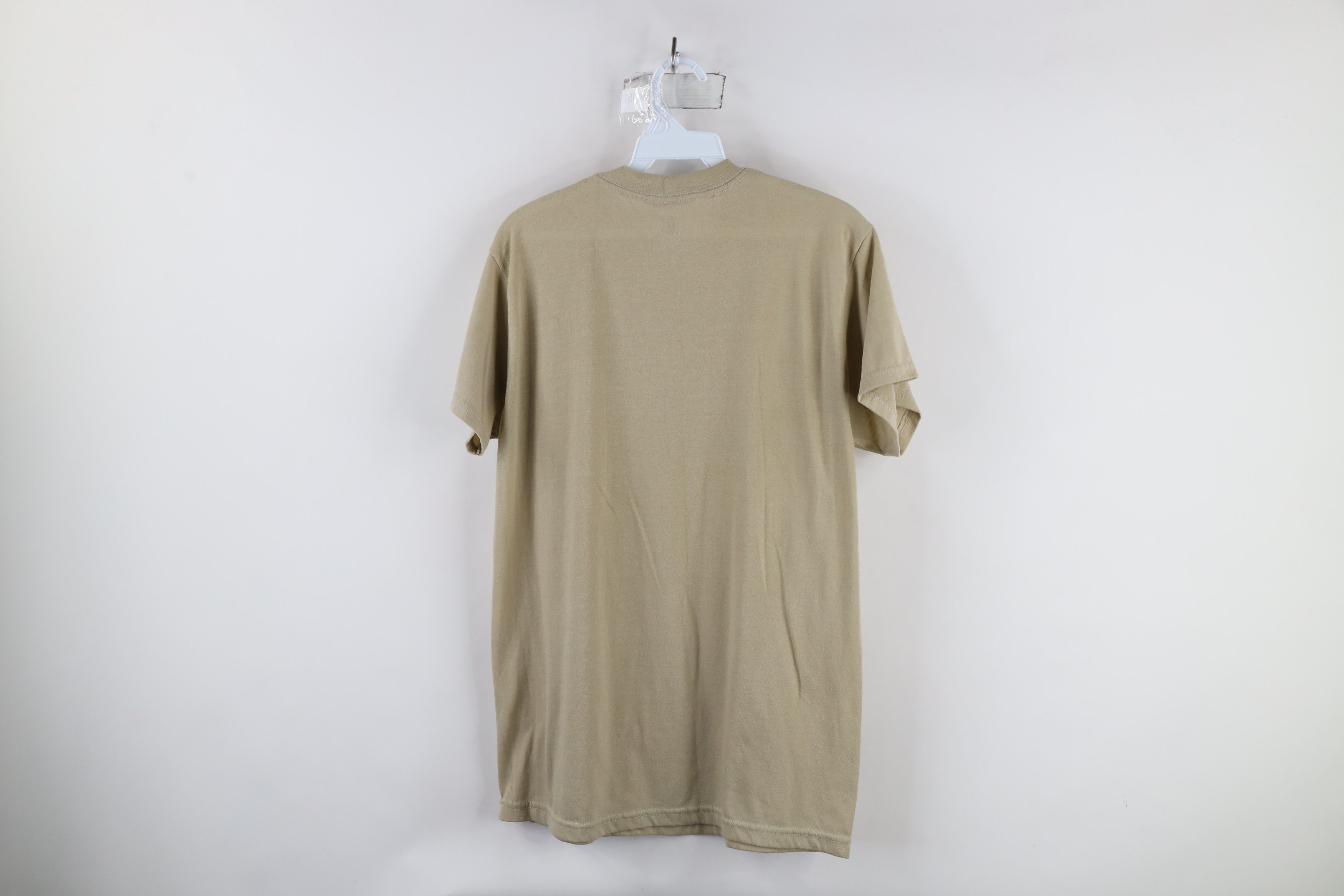 Vintage Vintage 90s Streetwear Knit Short Sleeve T-Shirt Beige USA Size US M / EU 48-50 / 2 - 7 Thumbnail