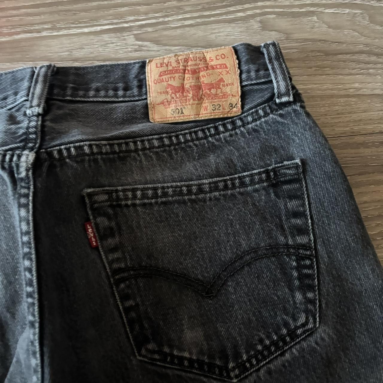 Levi's Crazy Vintage Y2K/2000s Grunge Black Levis 501 Denim Jeans! 31x32 Size US 31 - 7 Thumbnail