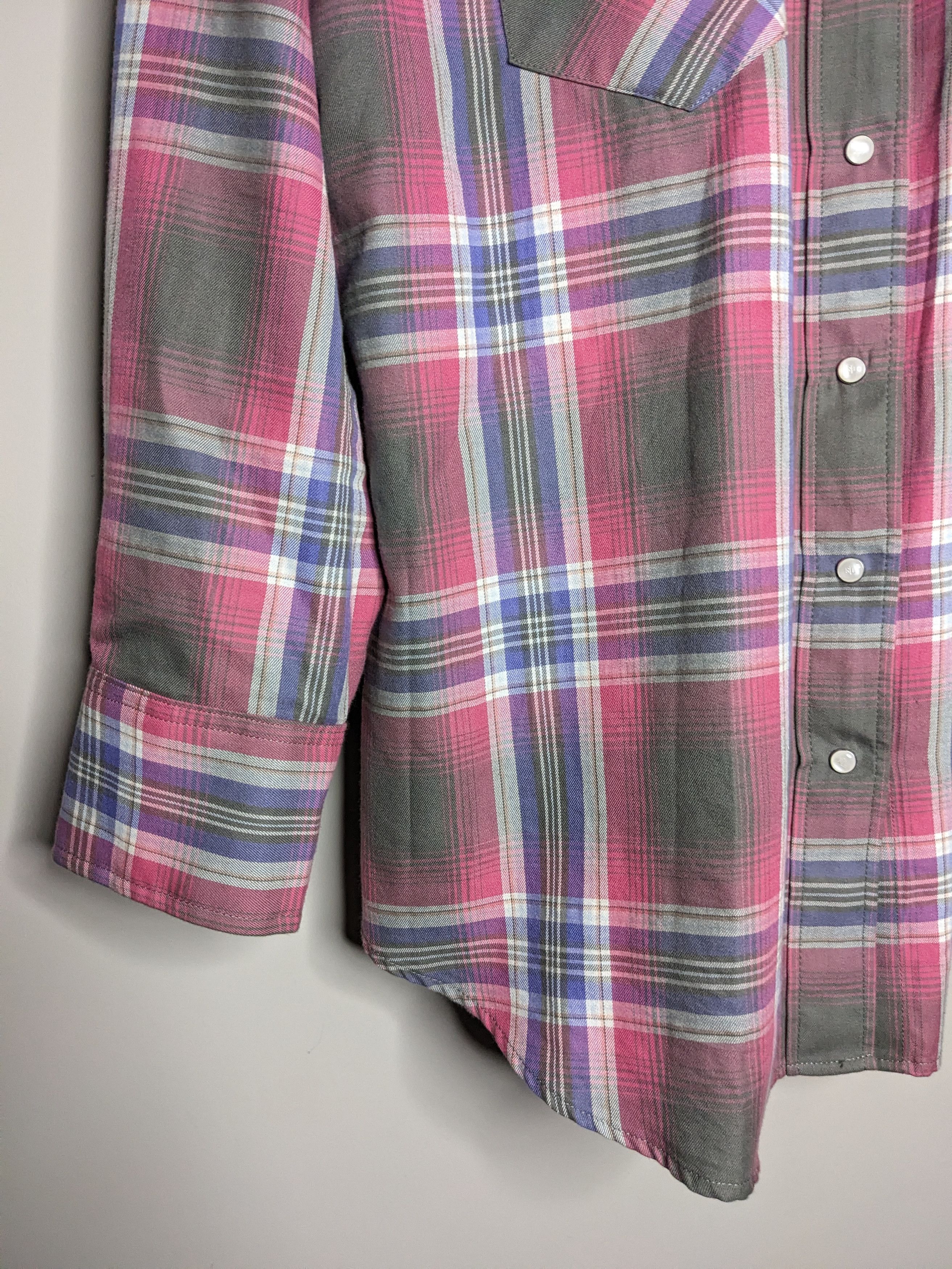 Lauren Ralph Lauren Ralph Lauren Plaid Pearl Snap Shirt Woman Large Pink Western Size L / US 10 / IT 46 - 3 Thumbnail