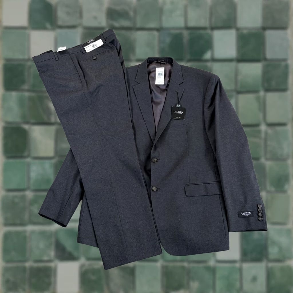 Ralph Lauren Ralph Lauren LRL Slim Fit Suit Men 46R Charcoal Wool 2 Piece Pants 38x30 NWT 60 Size 46R - 1 Thumbnail