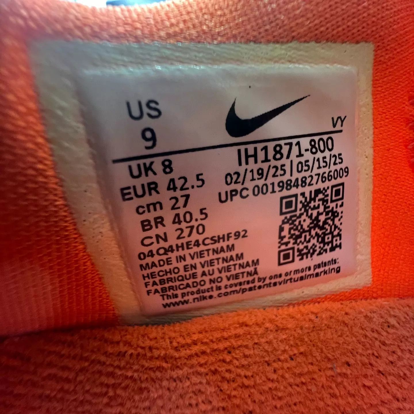 Nike Nike Zoom KD 6 Orange Silver 42.5 Like New Size US 9 / EU 42 - 8 Thumbnail