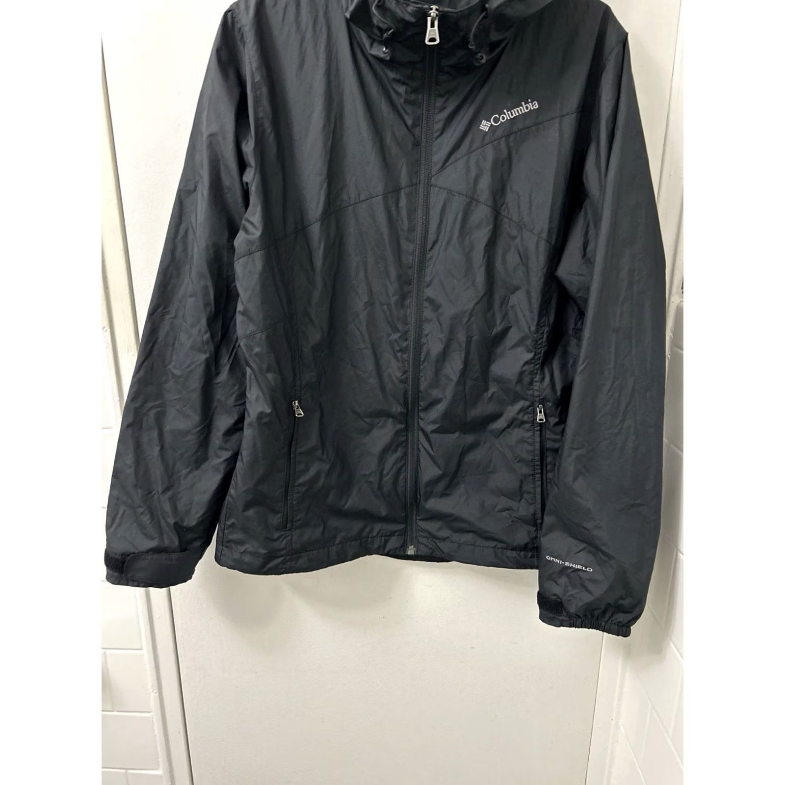 Vintage Columbia Jacket Womens M Black Omni Shield Lightweight Windbreaker YKK Full Zip Size M / US 6-8 / IT 42-44 - 3 Thumbnail