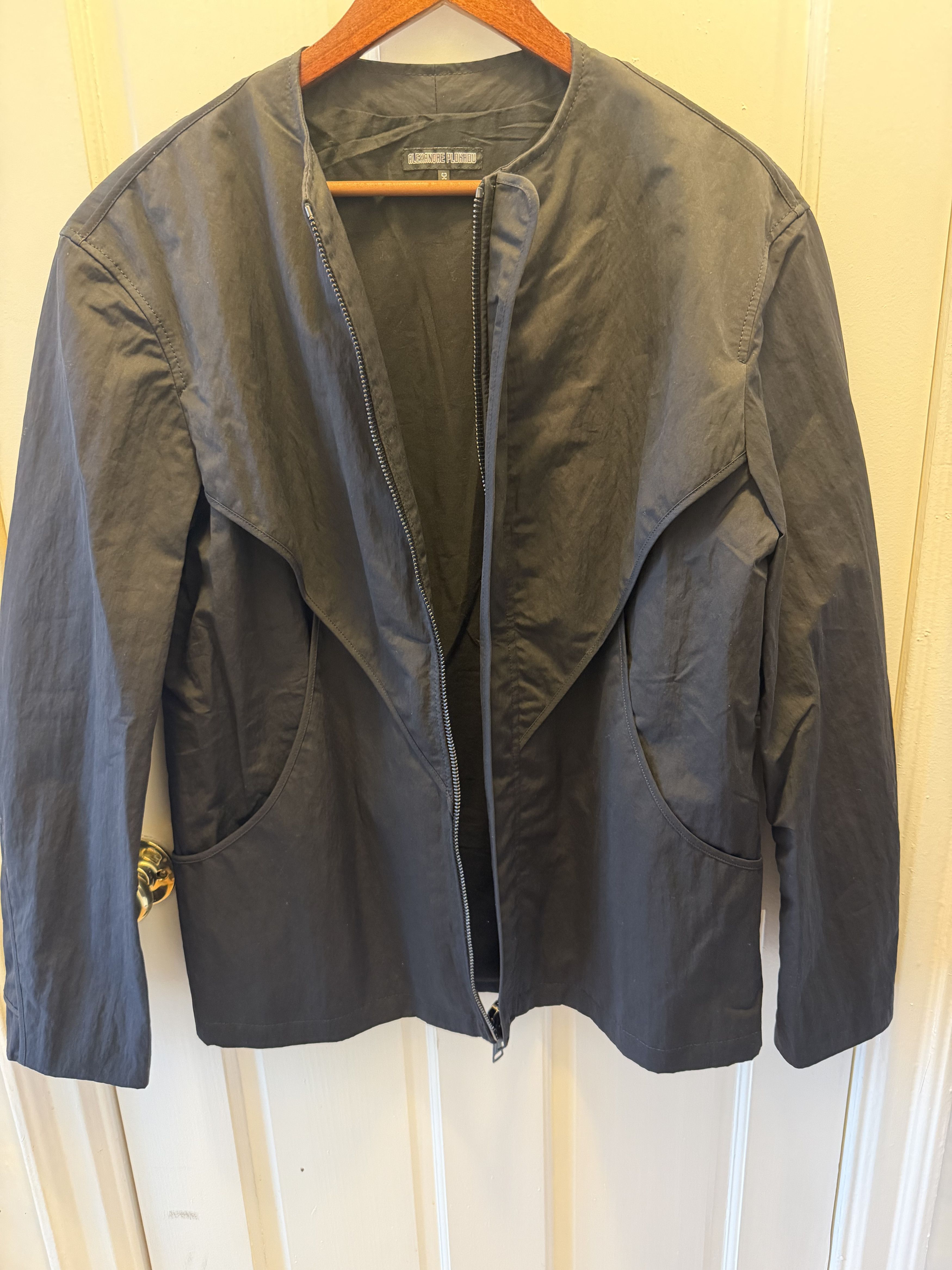 Alexandre Plokhov NWOT $790 Crisp Cotton/Nylon Layered Moto Jacket Size US XL / EU 56 / 4 - 2 Thumbnail