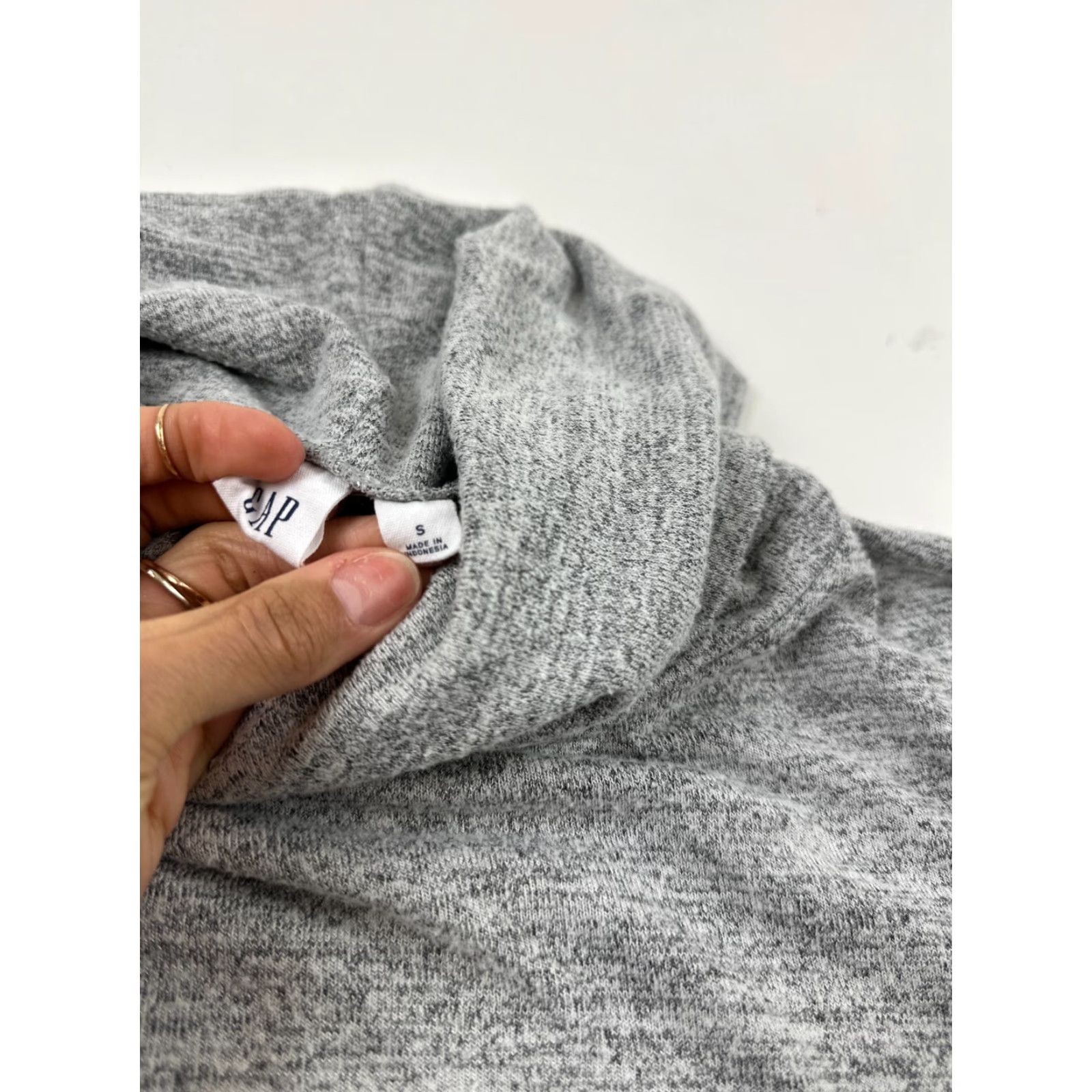 Gap Gap Dress Women Small Gray Heather Midi Stretch Short Sleeve Turtleneck Pullover Size S / US 4 / IT 40 - 4 Thumbnail