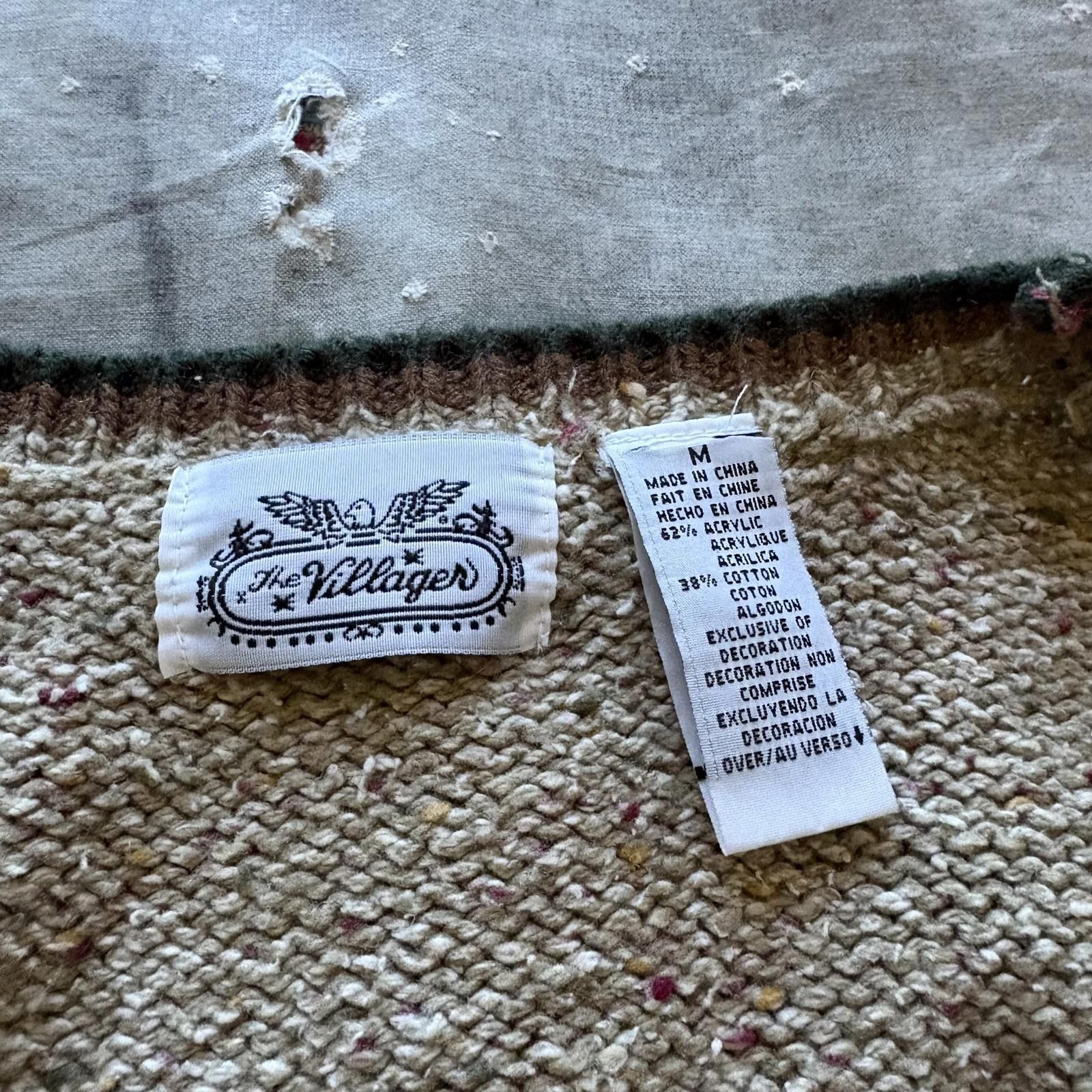 Vintage Vintage 90s Paisley Floral Cottage Unique Sweater Cardigan Size M / US 6-8 / IT 42-44 - 2 Thumbnail