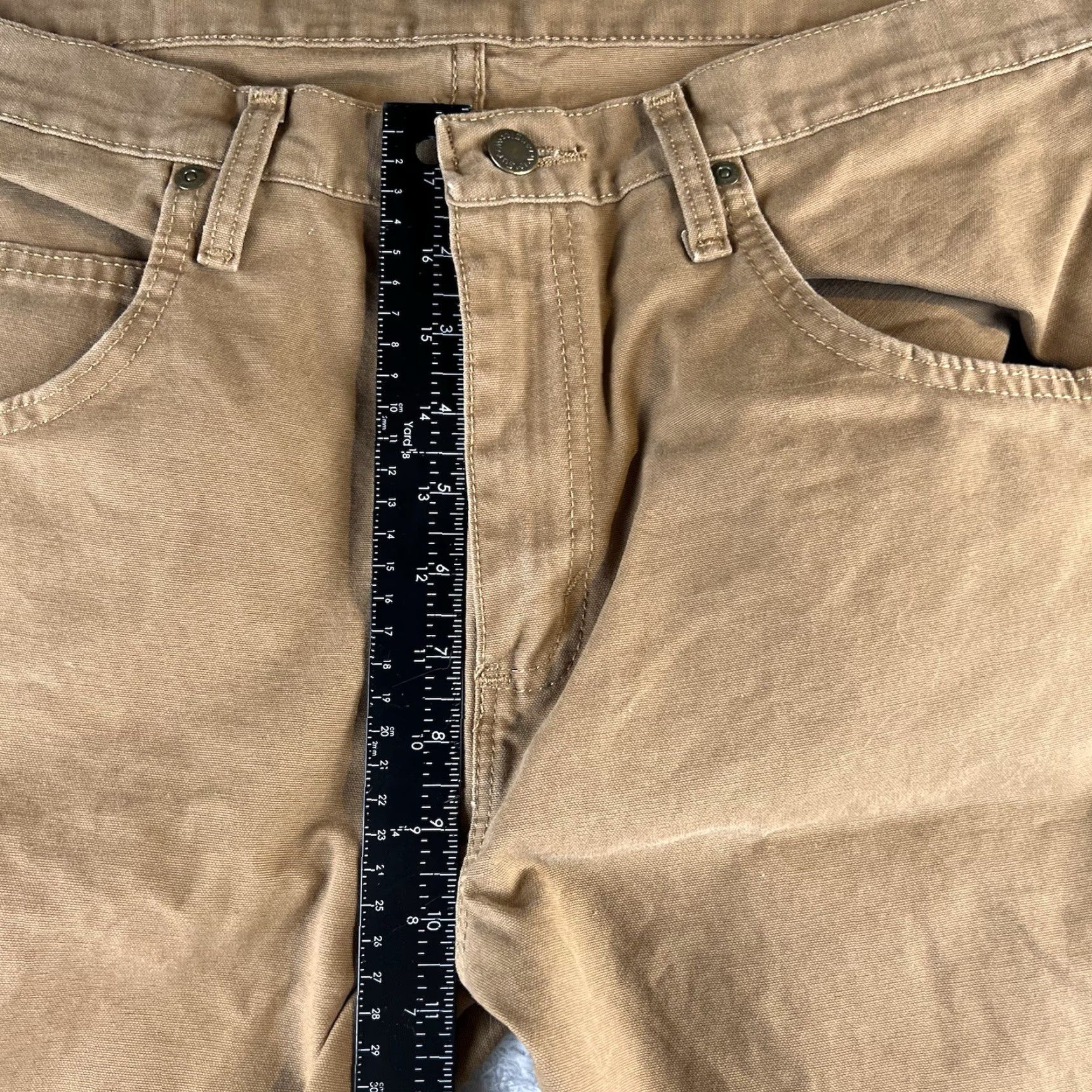 Wrangler Wrangler Rugged Wear Pants Mens 34x34 Canvas Khaki Brown Workwear Straight Jeans Trousers 31100AN Size US 34 / EU 50 - 5 Thumbnail