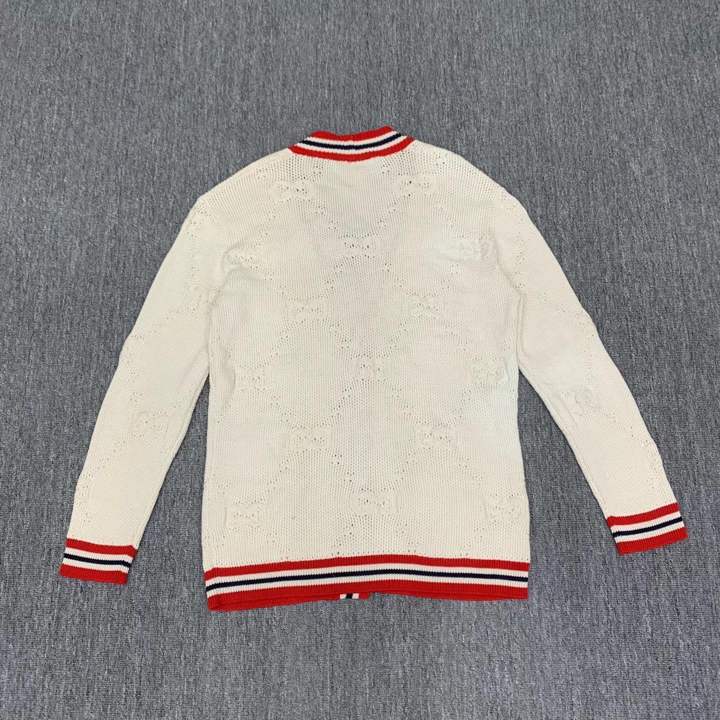 Gucci Gucci White Double G All Over Wool Knit Cardigan Size S Size S / US 4 / IT 40 - 2 Thumbnail