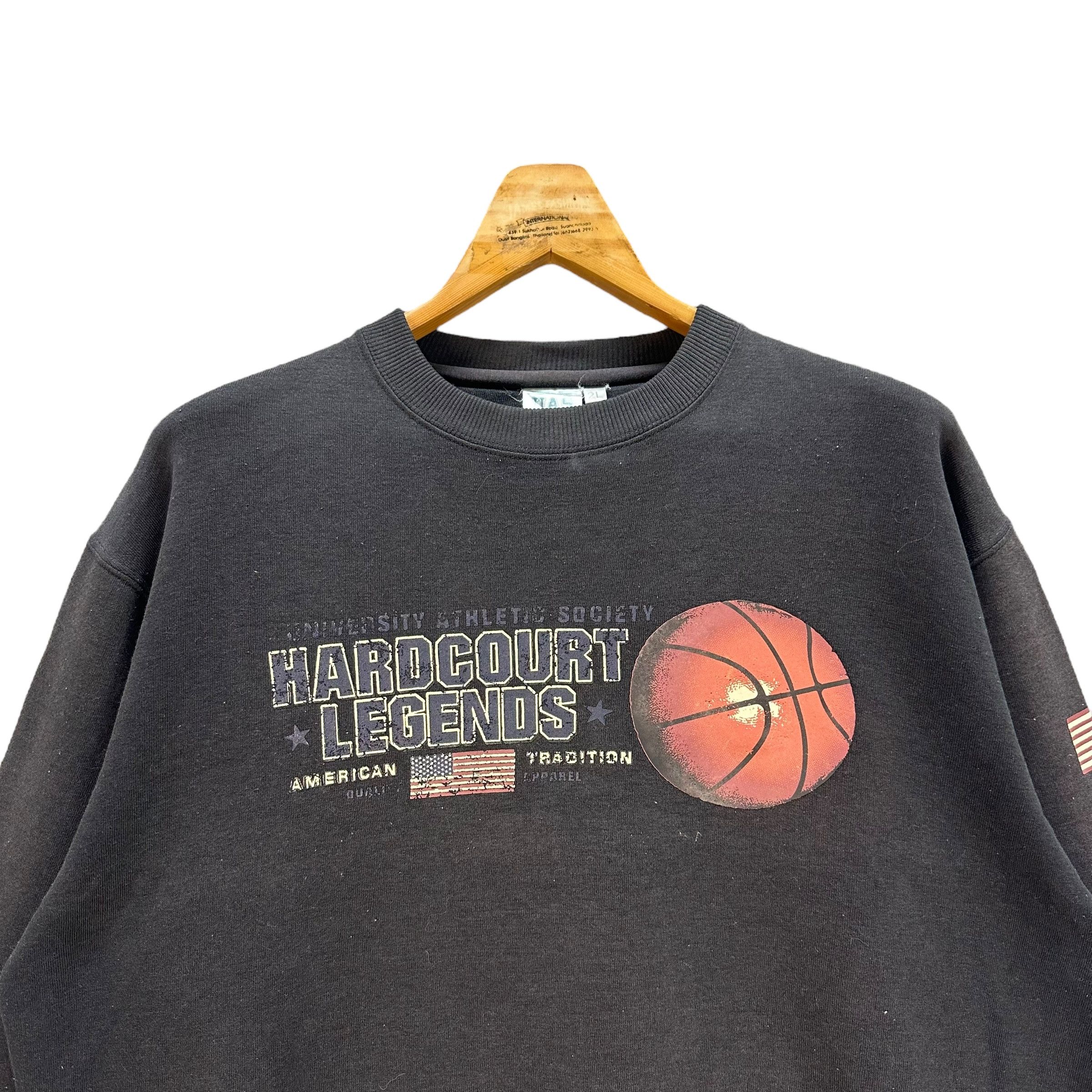 Vintage UAS HARDCOURT LEGENDS BASKETBALL SWEATSHIRT #8795-027 Size US XL / EU 56 / 4 - 2 Thumbnail