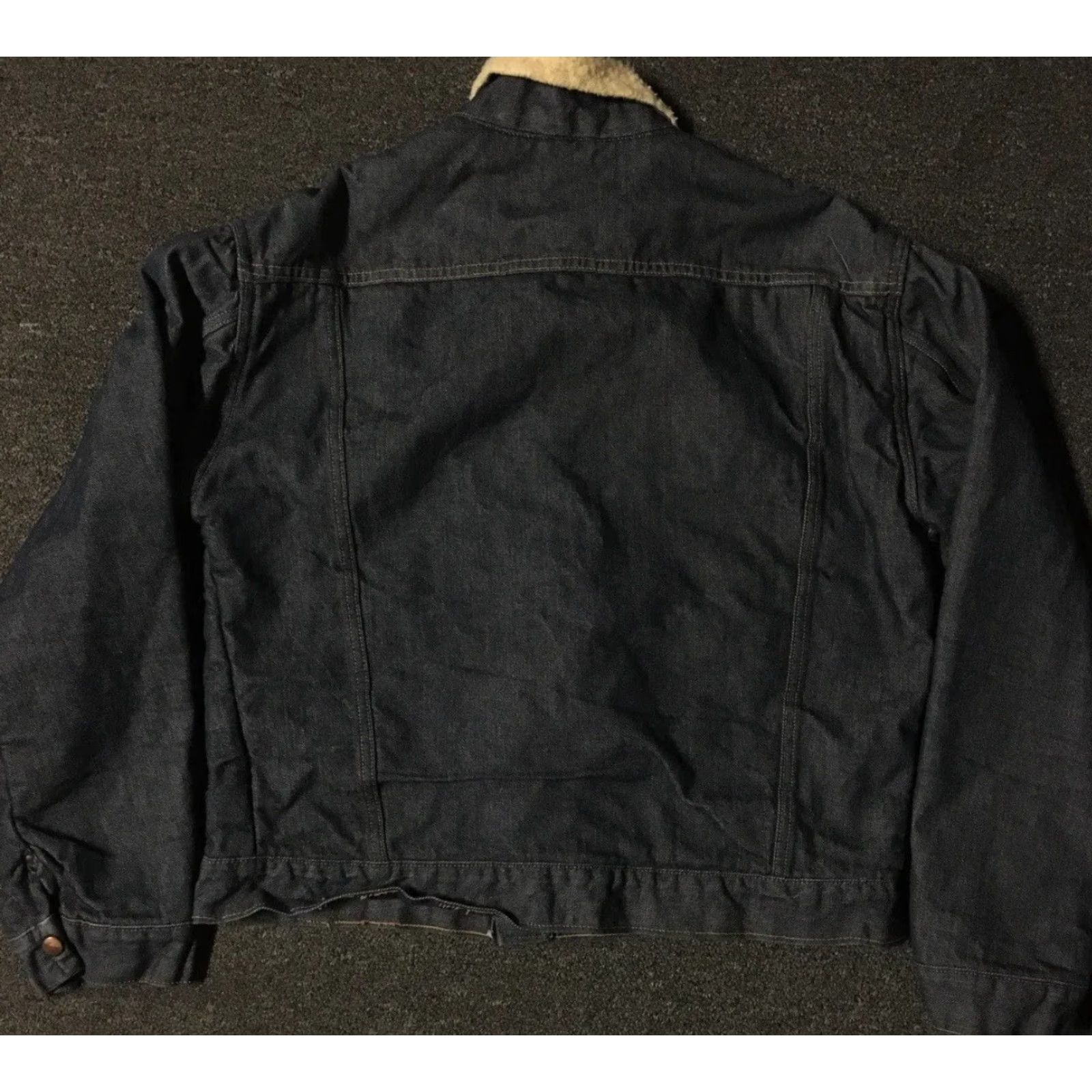 Sears VINTAGE Sears Roebucks Denim Jacket Lined Sherpa 46R USA Trucker Grunge Biker 70s 60s 80s 90s Rock Hip Hop Men's Jacket Blue Denim Roebucks 46R Mens Size US S / EU 44-46 / 1 - 6 Thumbnail