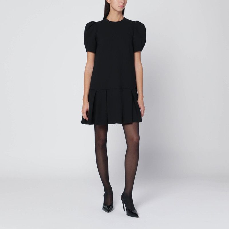 Moschino Moschino Black Mini Dress With Pleats Size S / US 4 / IT 40 - 1 Thumbnail