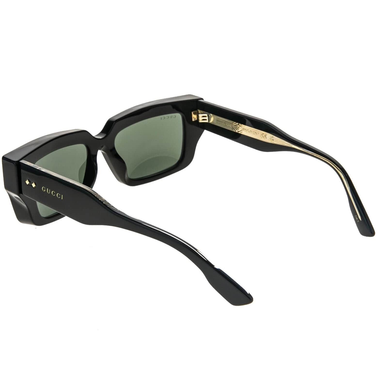 Gucci GUCCI 1529 Shiny Black Narrow Gg1529S Unisex Sunglasses 001 Size ONE SIZE - 6 Thumbnail