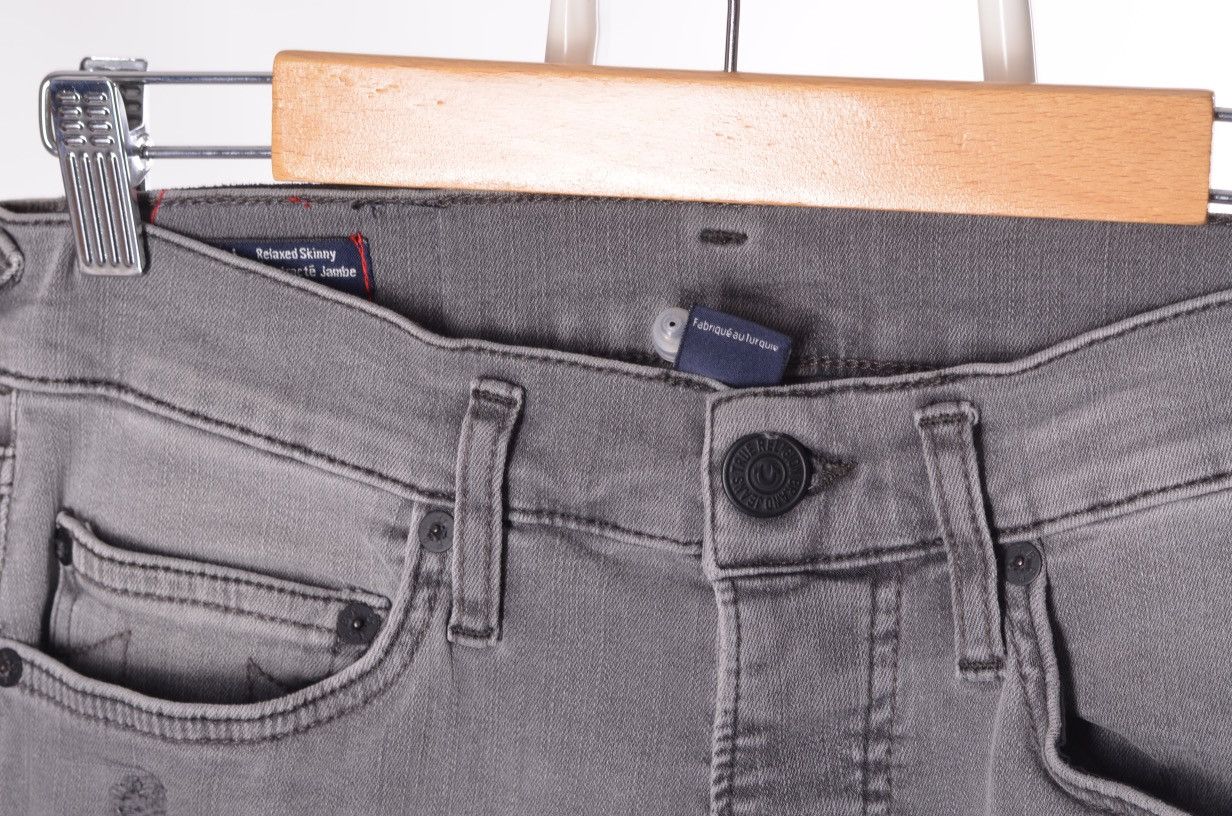 Japanese Brand 🔥 True Religion Rocco Distressed Skinny Jeans Y2K Logo Size US 29 - 4 Thumbnail