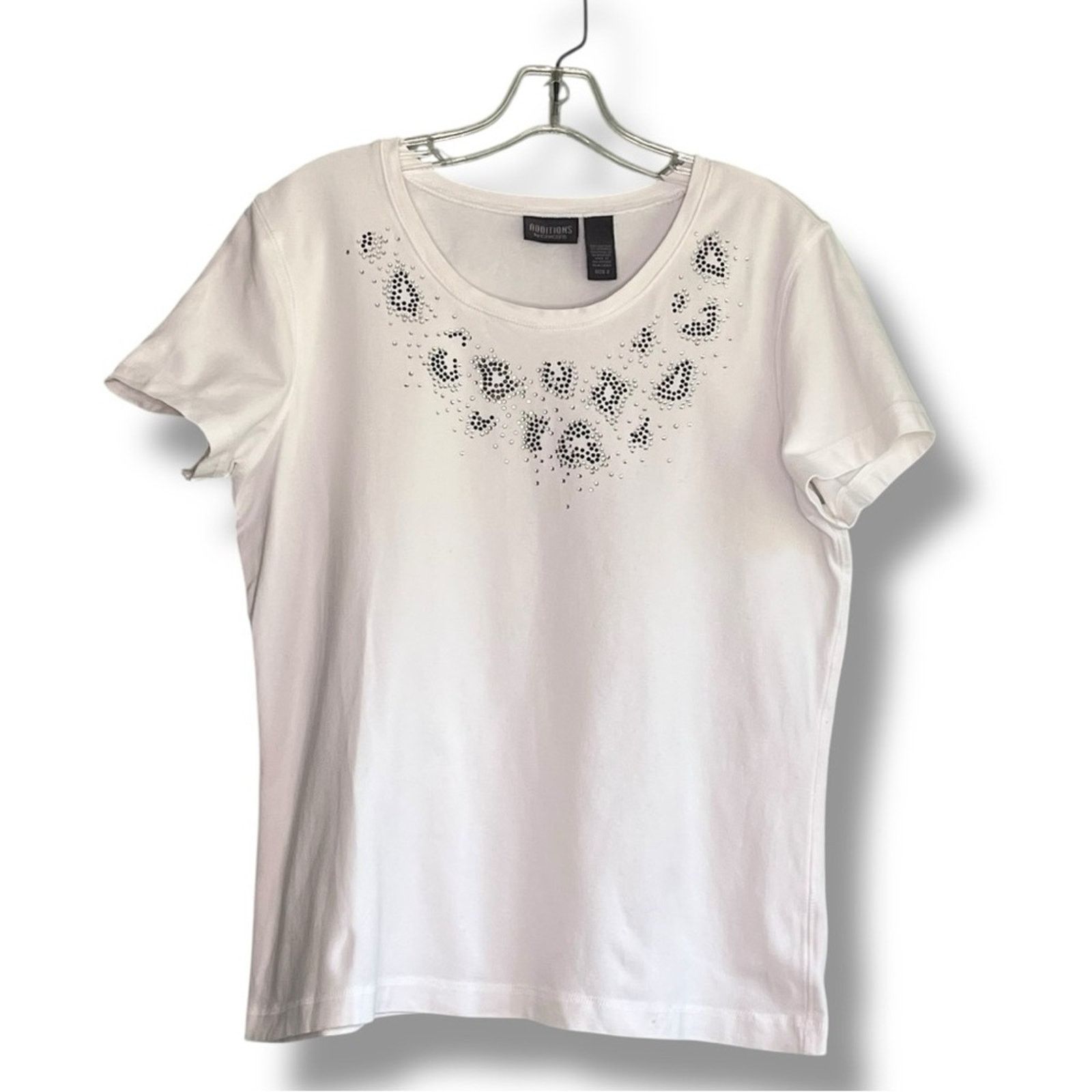 Chicos Additions by Chico’s rhinestone embellished T-shirt Size XL / US 12-14 / IT 48-50 - 2 Thumbnail