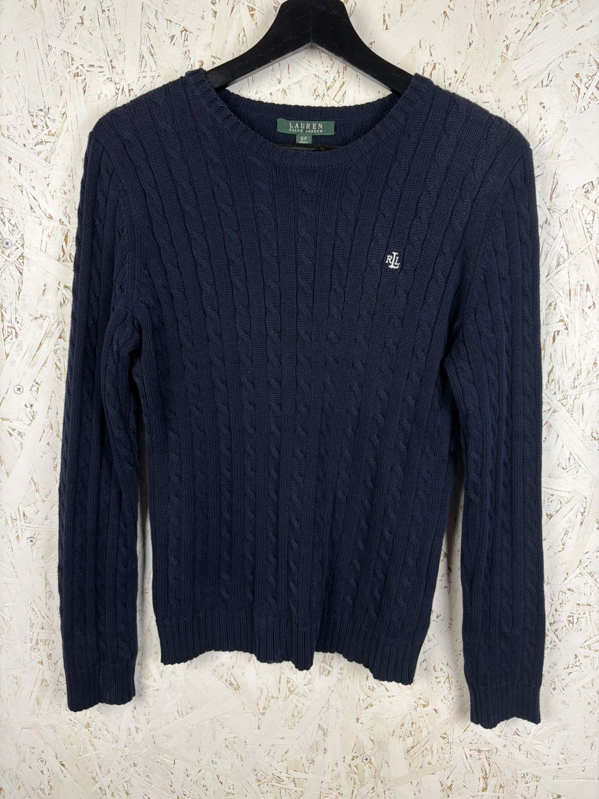 Polo Ralph Lauren Polo Ralph Lauren LRL Cable Knit Sweater In Navy Size S Size S / US 4 / IT 40 - 1 Thumbnail