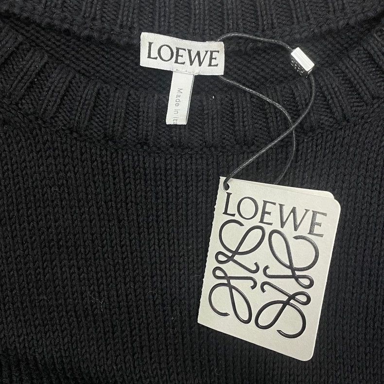 Loewe LOEWE Black tassel logo round neck knit sweater Size XS / US 0-2 / IT 36-38 - 5 Thumbnail
