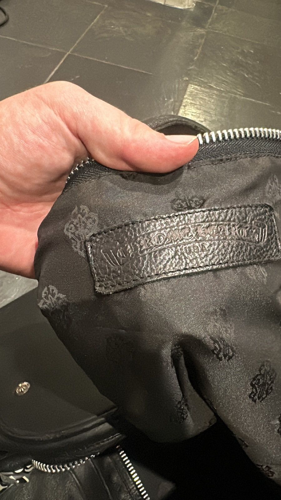 Chrome Hearts Chrome Hearts XL Duffle Bag Black Leather Crosses Luggage Size ONE SIZE - 10 Thumbnail