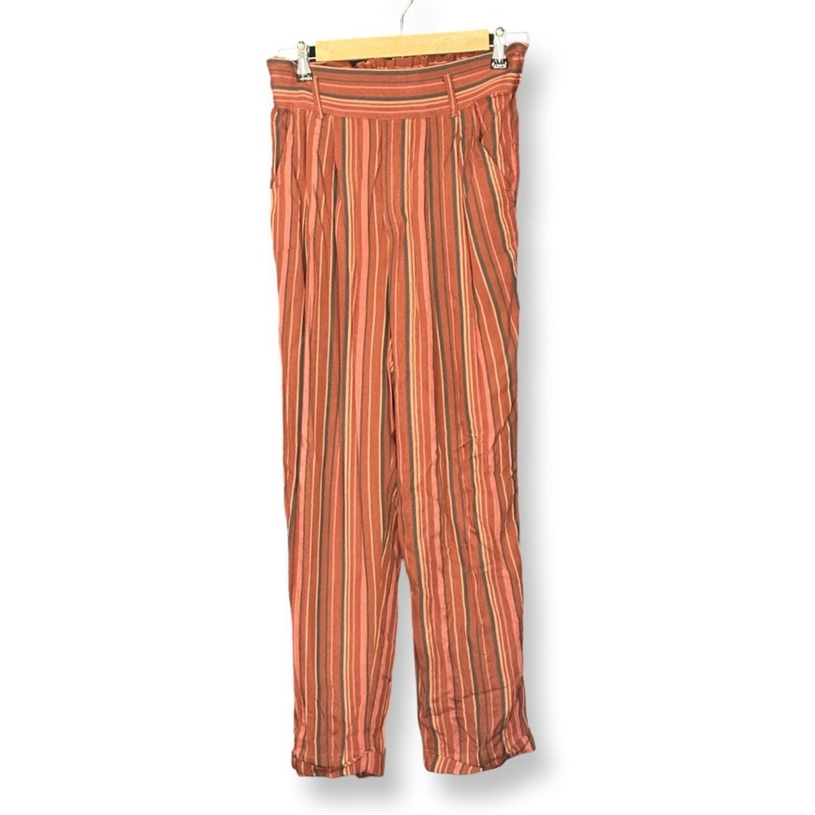 American Eagle Outfitters American Eagle Striped Harem Pants With Paper Bag Waist Size 27" / US 4 / IT 40 - 3 Thumbnail