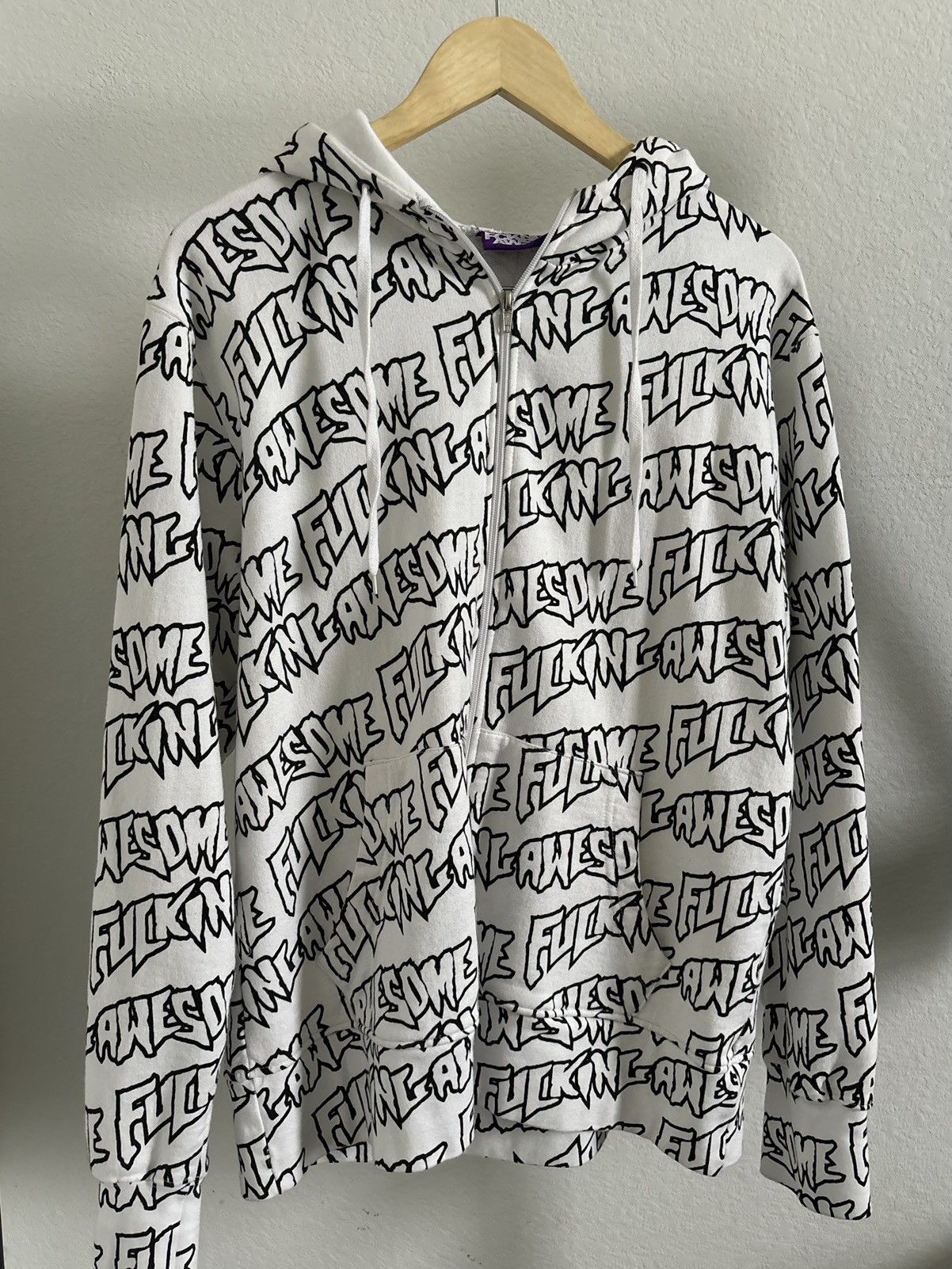 Fucking awesome all over print zip up hoodie