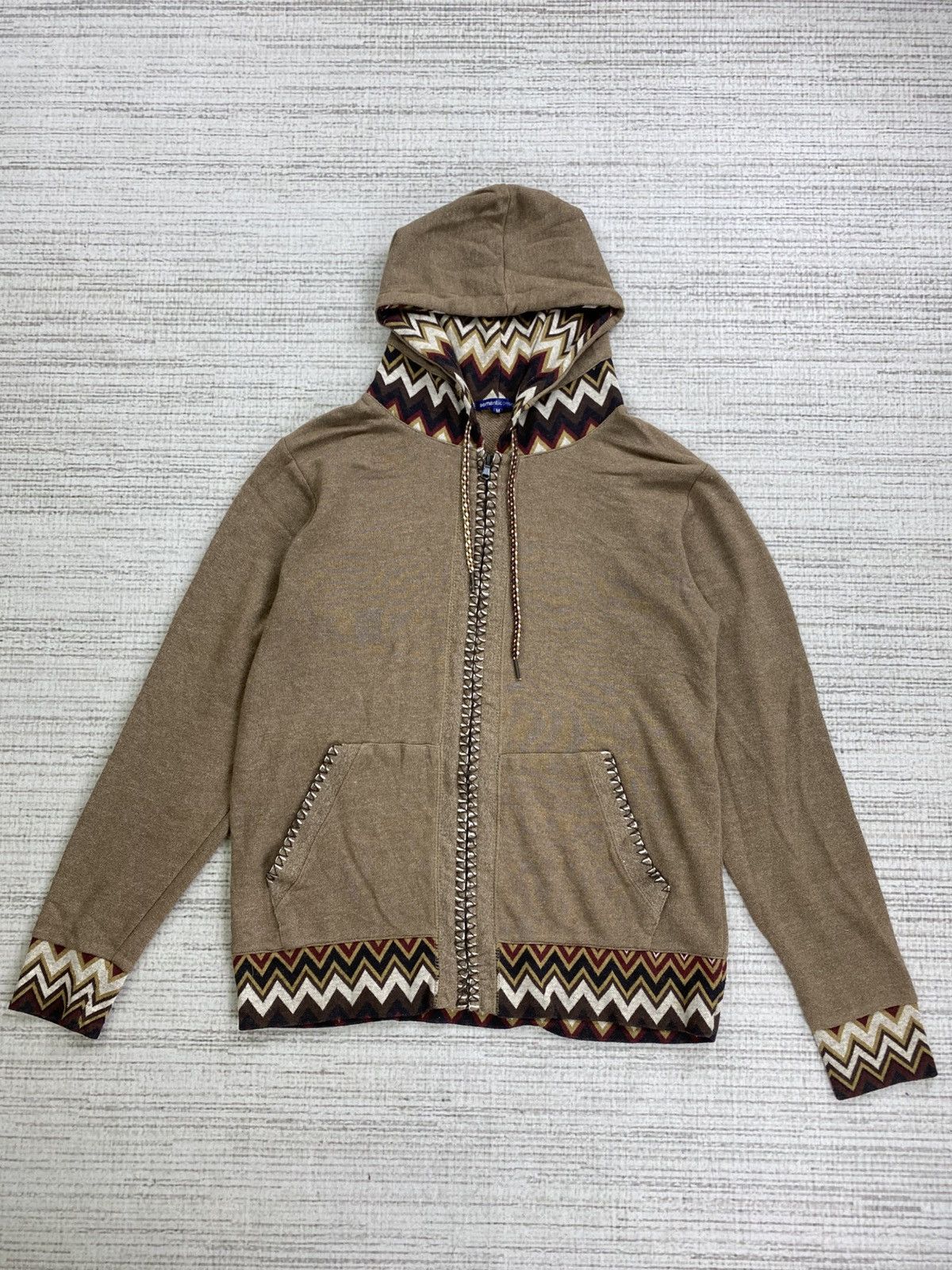 Japanese Brand × Vintage × semanticdesign Vintage Semantic Design Navajo Style Hoodie Jacket Size US M / EU 48-50 / 2 - 1 Thumbnail