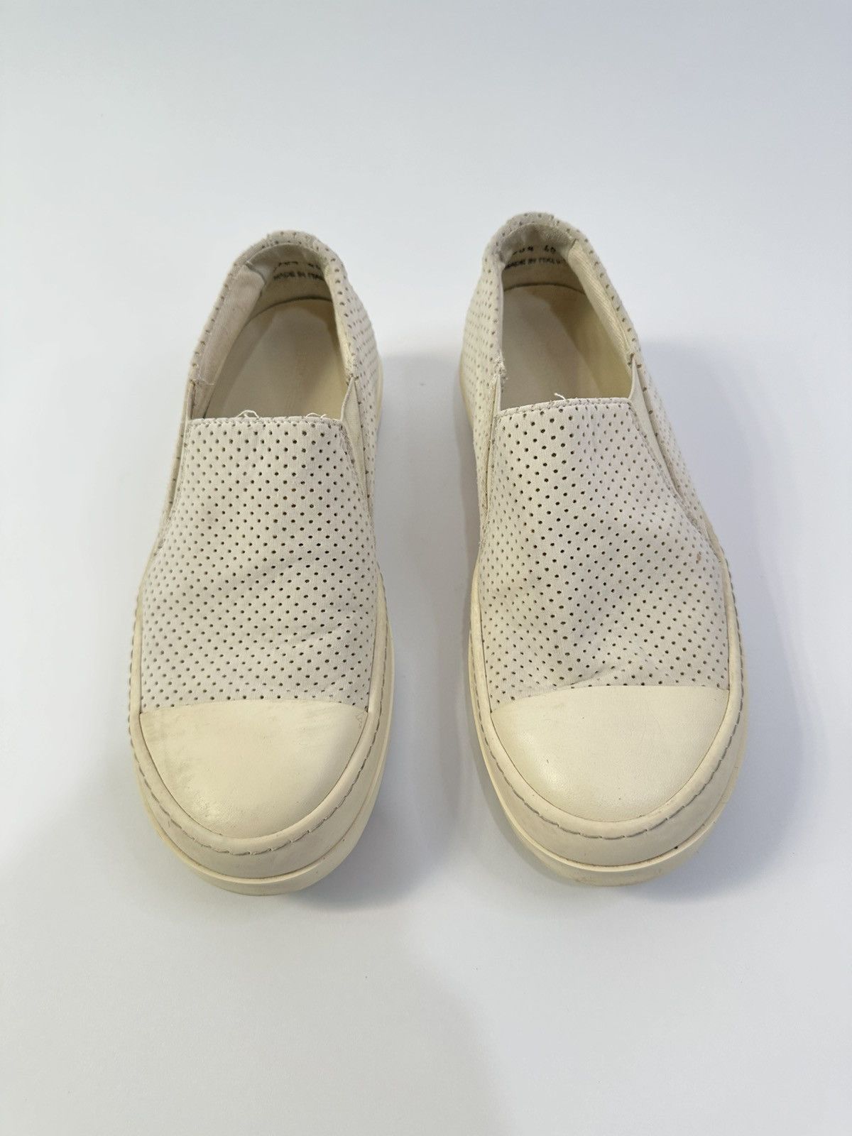 Rick Owens Drkshdw RICK OWENS DRKSHDW Drilled fabric slip-ons Size US 7 / EU 40 - 2 Thumbnail