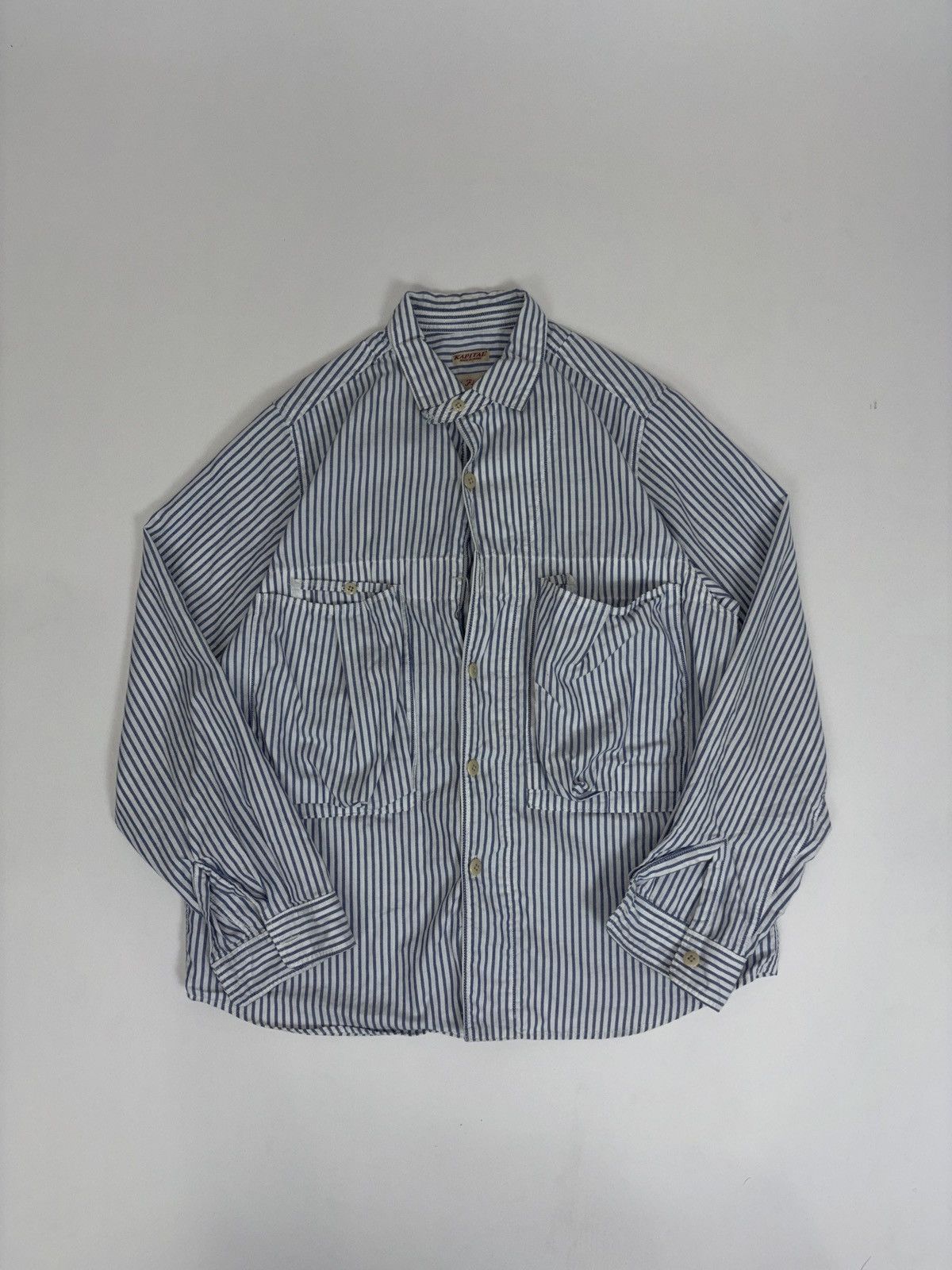 Kapital Kapital Blue White Striped Shirt Size US S / EU 44-46 / 1 - 1 Preview
