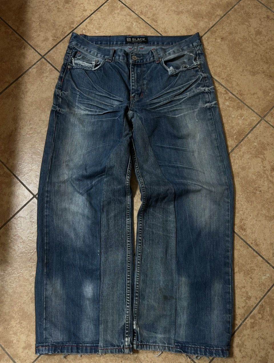 Other upcycled jeans Size US 34 / EU 50 - 1 Thumbnail
