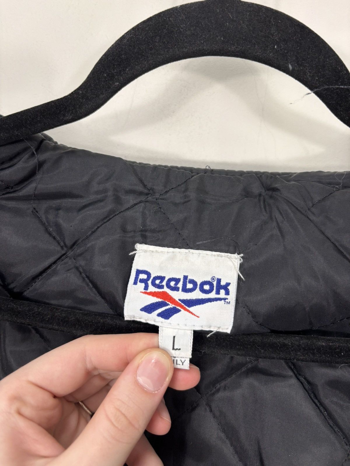 Reebok Vintage 1990s Reebok University Wool Leather Varsity Jacket Size US L / EU 52-54 / 3 - 12 Thumbnail