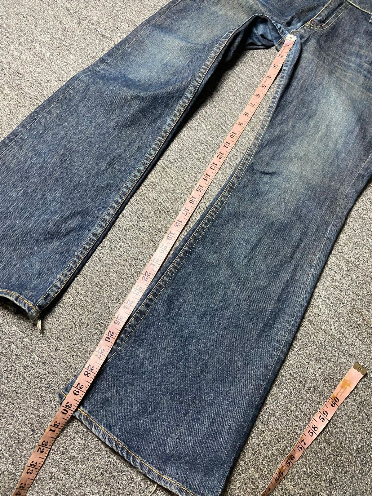 Japanese Brand Elsy by Stylebasic Bobson Bootcut Jeans (164) Size 33" - 9 Thumbnail