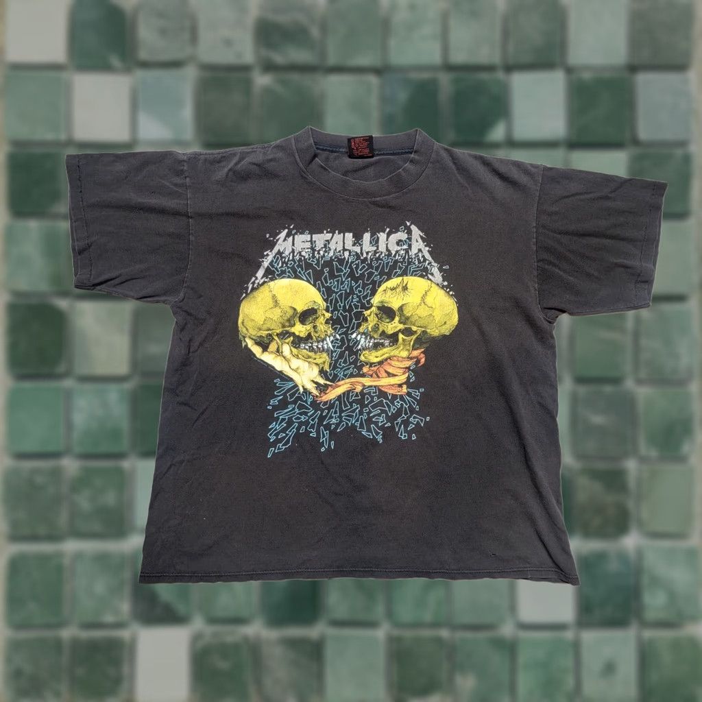 Vintage VINTAGE 1991' METALLICA ROCK HEAVY METAL BAND TOUR T-SHIRT XLARGE Size US XL / EU 56 / 4 - 1 Thumbnail