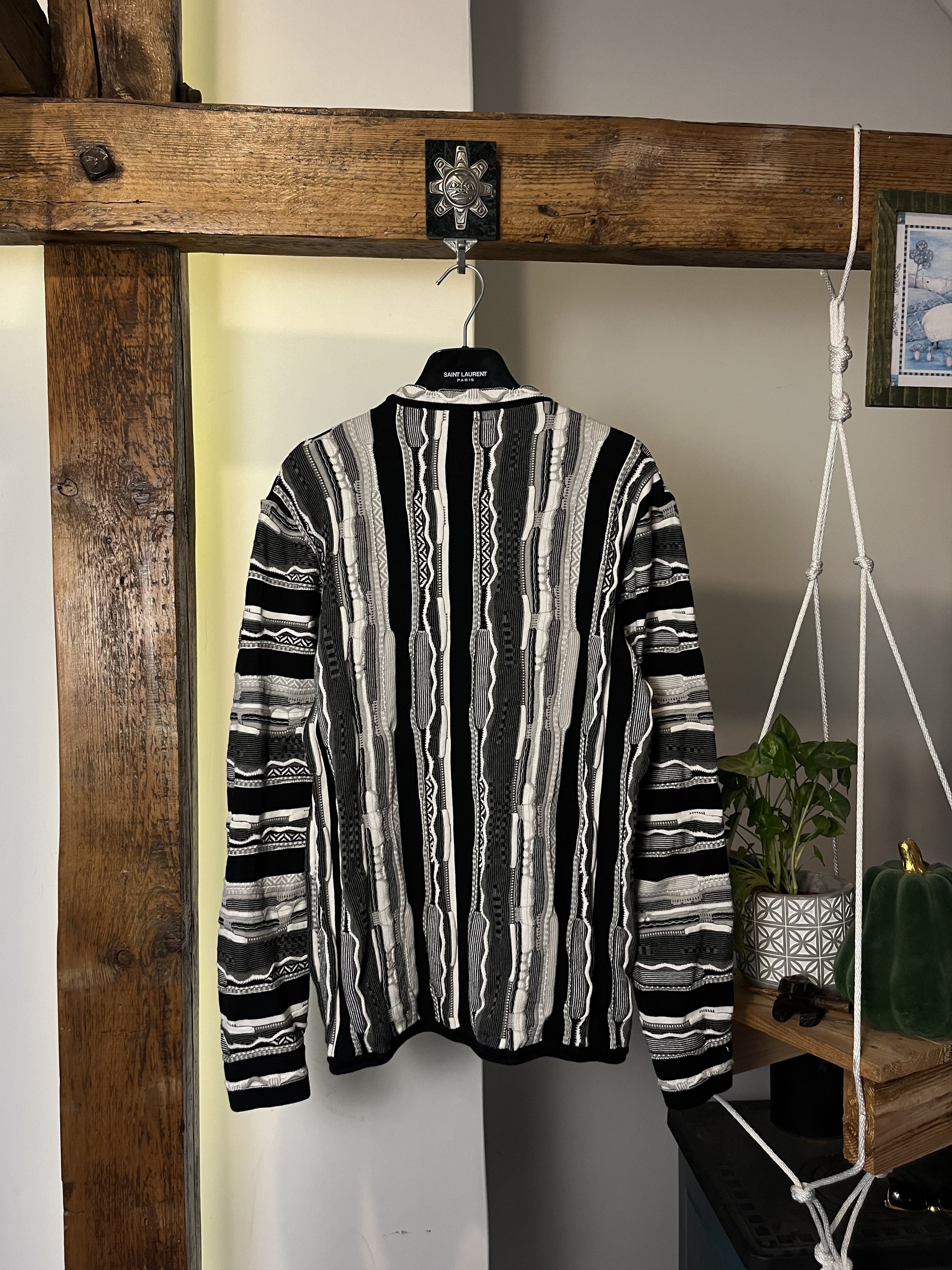 Coogi × Vintage Gray Coloured Cable Knit Sweater Coogi Style Size US M / EU 48-50 / 2 - 2 Thumbnail