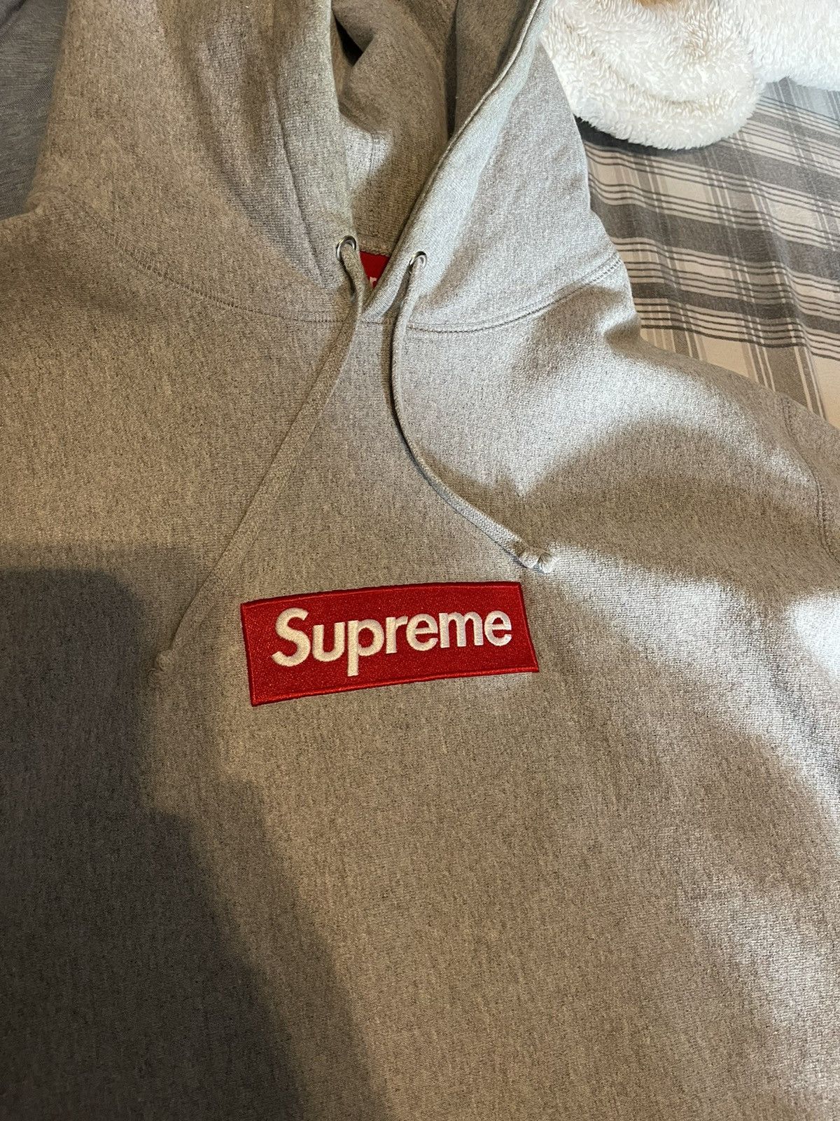 image of Supreme Bogo Hoodie OG Colorway in Heather Grey, Men's (Size XL)