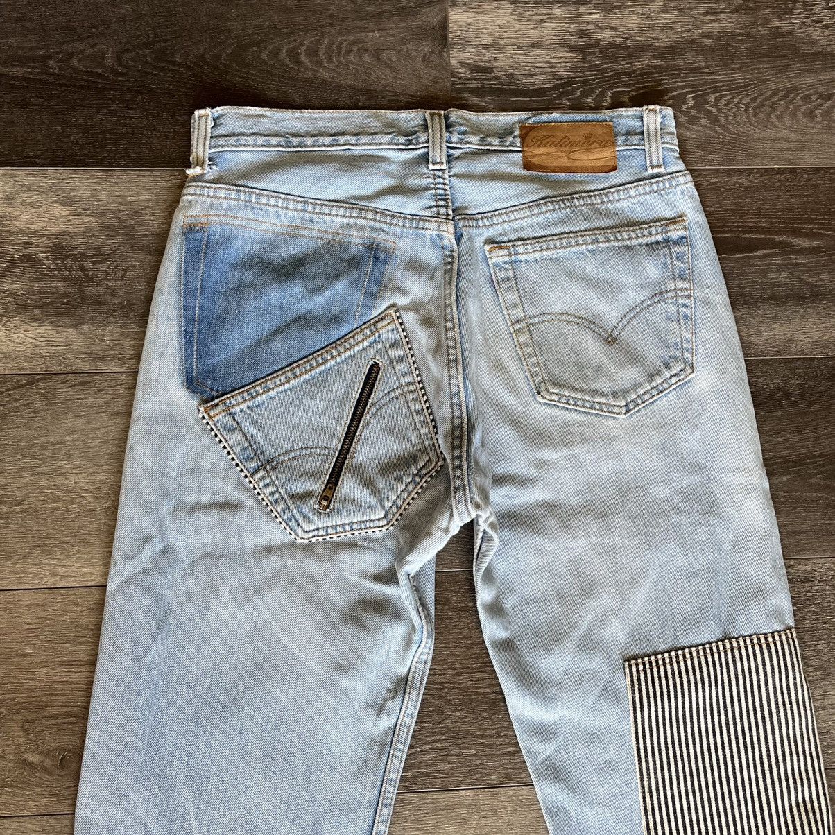 Levi's Vintage 1990s Levi’s Kalimera Reworked Patchwork Jeans 32x30 Size US 32 / EU 48 - 3 Thumbnail
