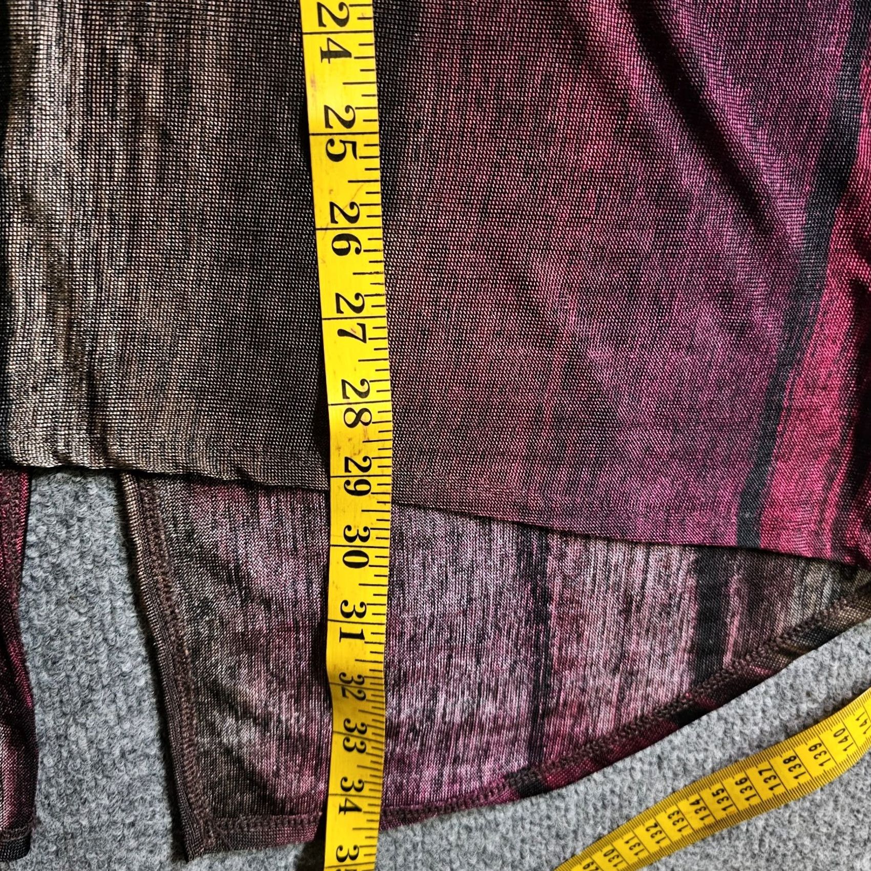 Vintage Clara Sun Woo Top Womens XL Red Black Stripe Slinky No Iron Stretch Casual Shirt Size XL / US 12-14 / IT 48-50 - 6 Thumbnail