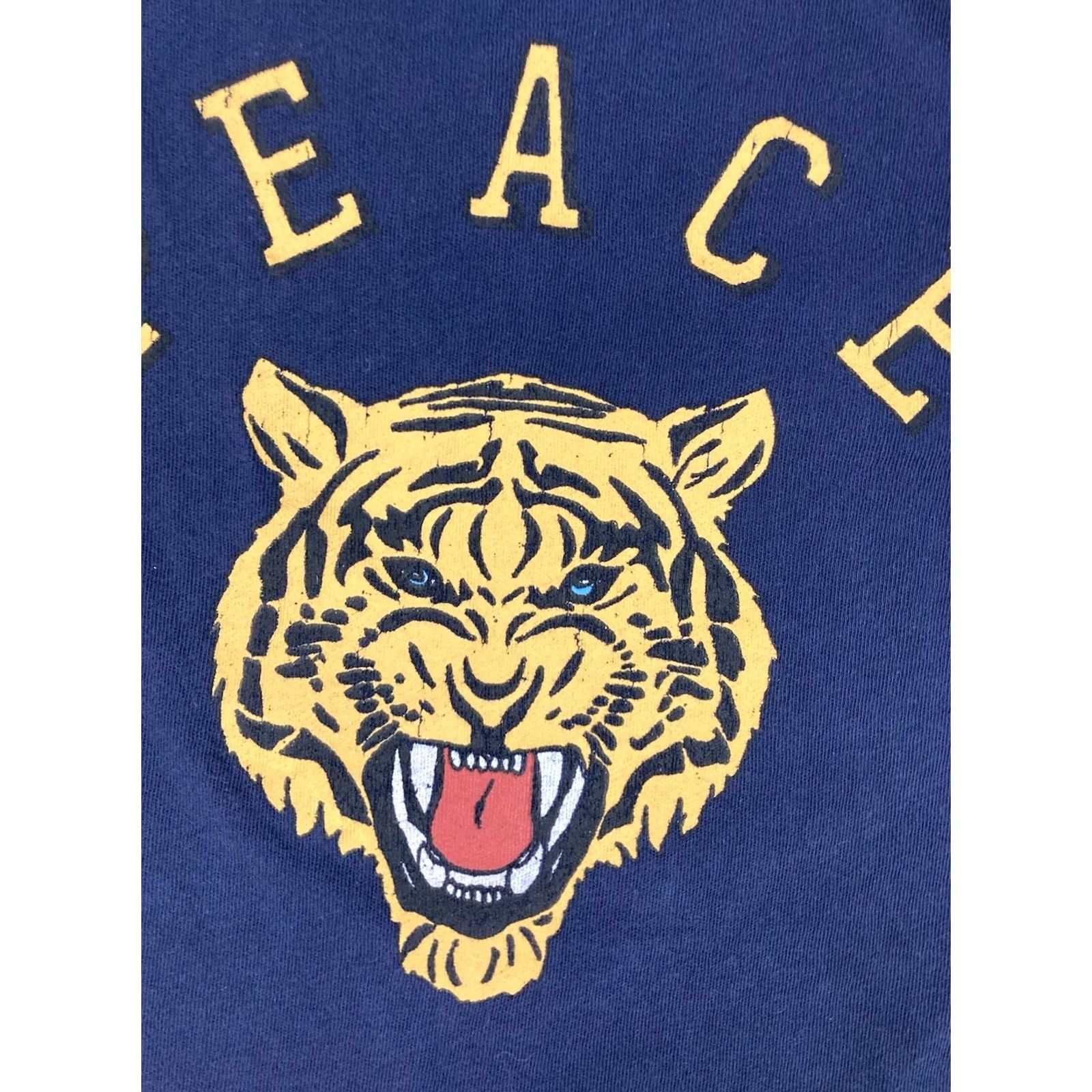 Vintage VINTAGE Chaser Peace Tiger Graphic Tank Top Shirt Women XS Blue Sleeveless Distressed Size XS / US 0-2 / IT 36-38 - 2 Thumbnail