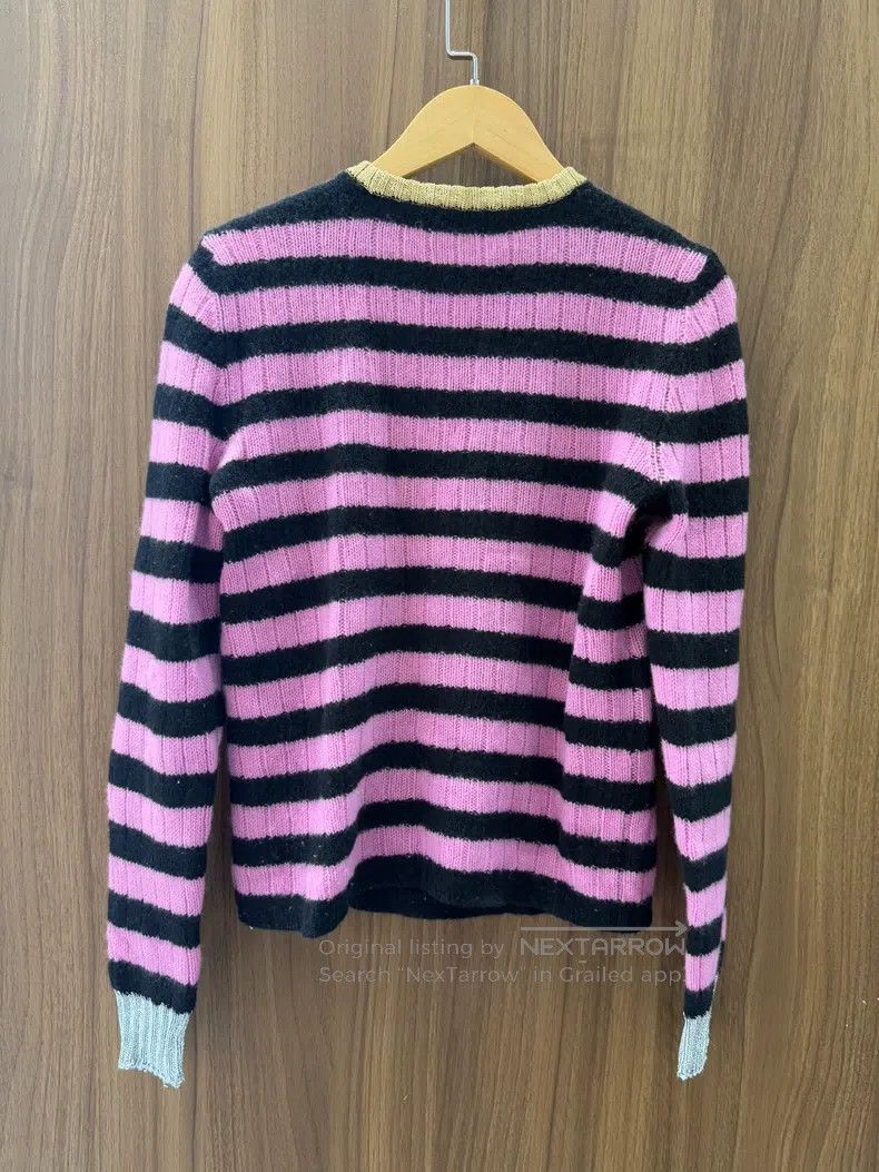 Gucci Gucci Pink and black striped cat embroidered pattern sweat Size XS / US 0-2 / IT 36-38 - 2 Thumbnail