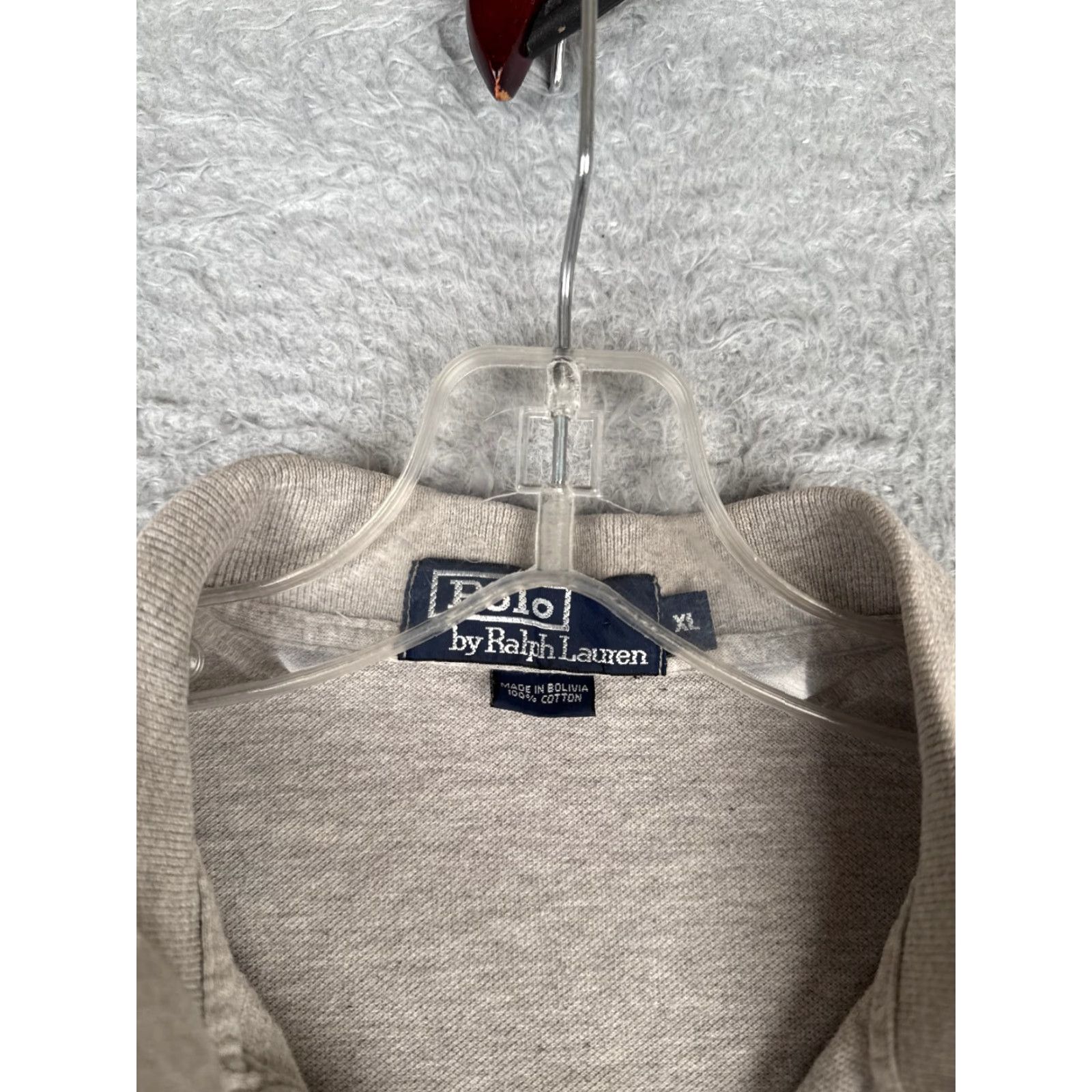 Ralph Lauren VINTAGE Ralph Lauren Polo Shirt Adults XL Gray 100% Cotton Jersey Polo Shirt Mens Large Gray 100% Cotton Vintage Men's Polo Size US XL / EU 56 / 4 - 7 Thumbnail