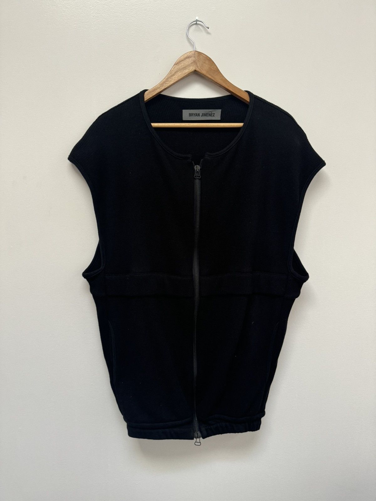 Bryan Jimenez Black Ventilation Waffle Vest Size US L / EU 52-54 / 3 - 4 Thumbnail