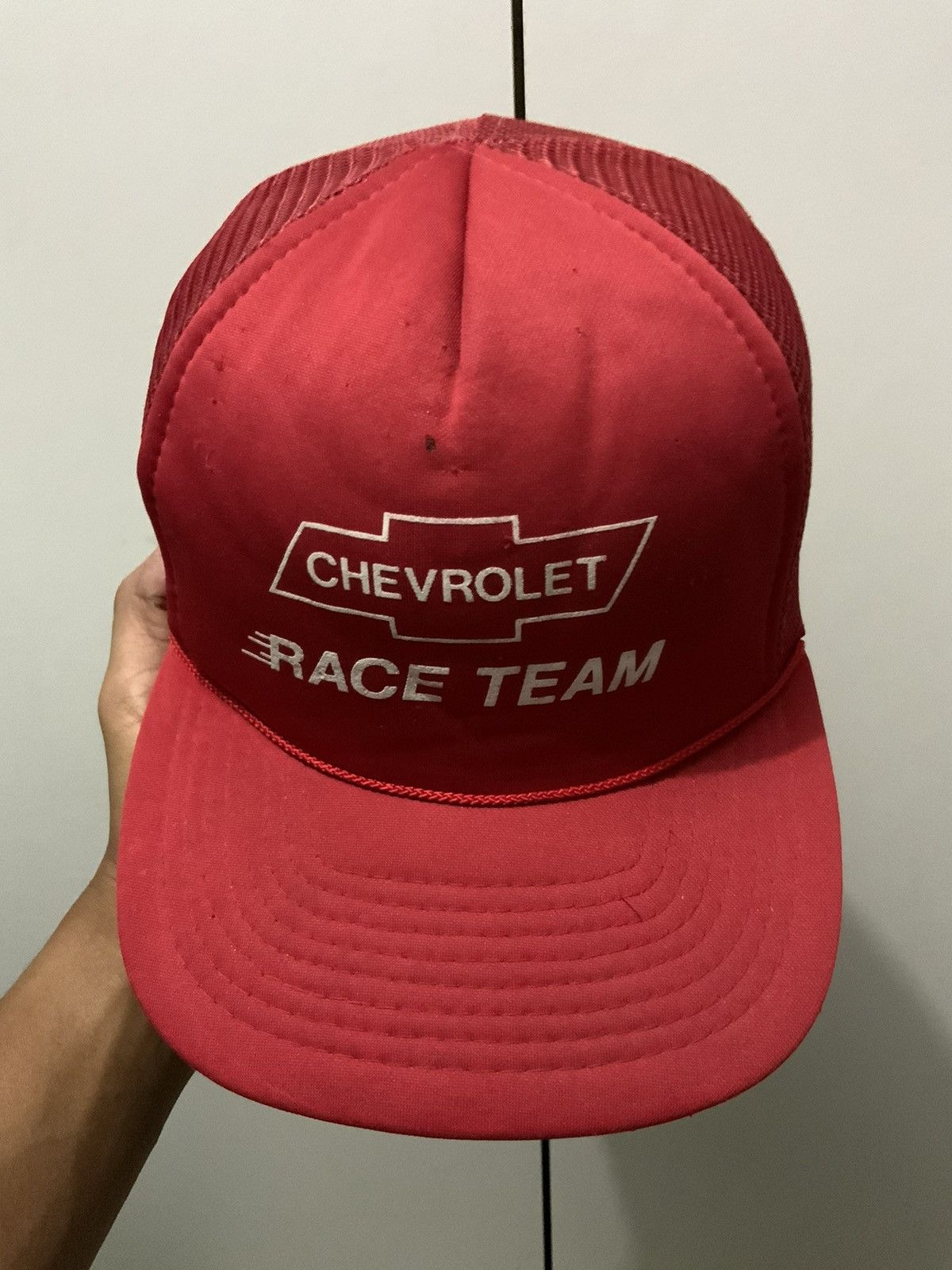 Vintage Vintage Chevrolet Race Team Trucker Hat Size ONE SIZE - 6 Thumbnail